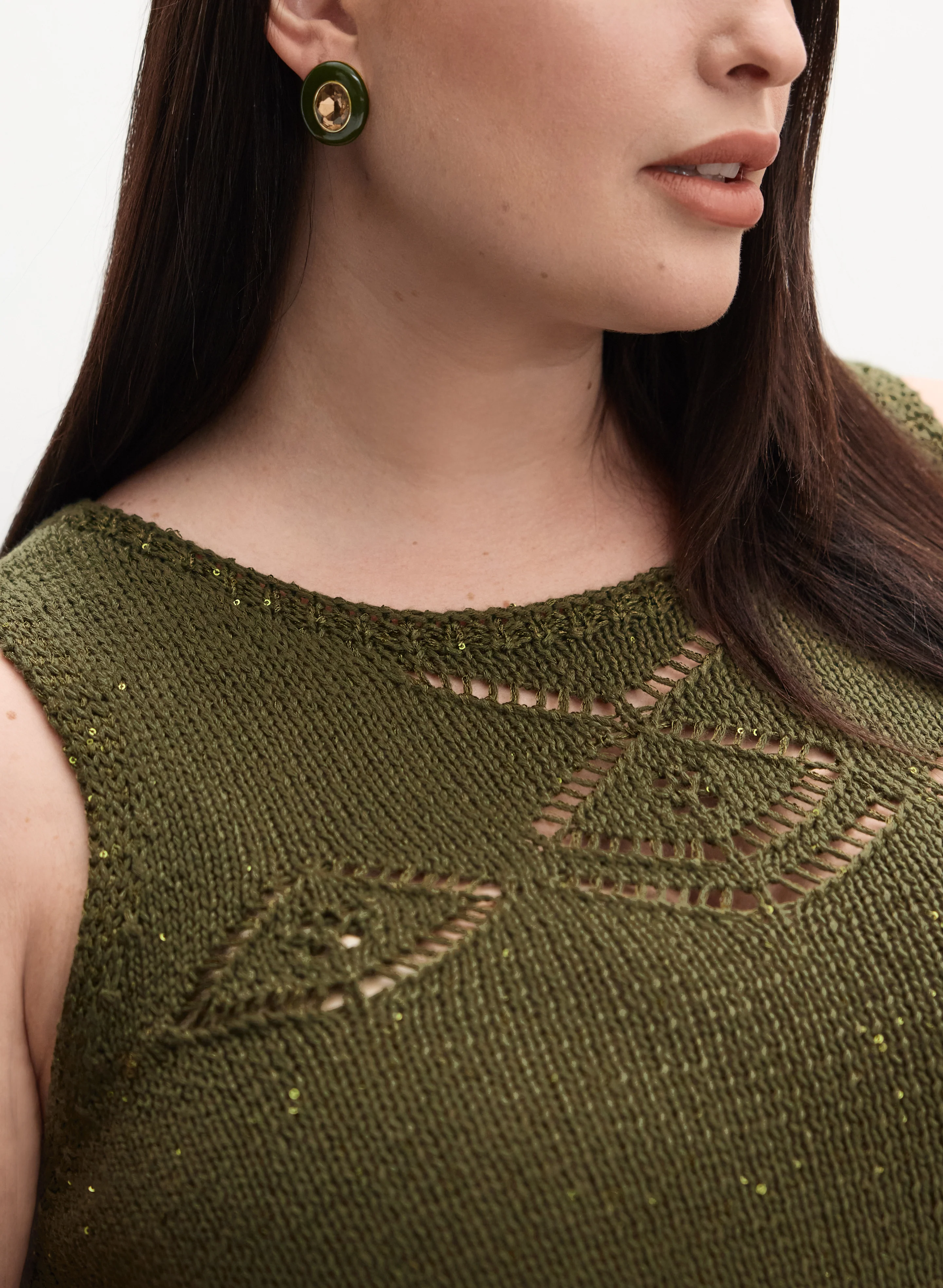 Melanie Lyne - Sleeveless Sequin Embellished Sweater - Image 6