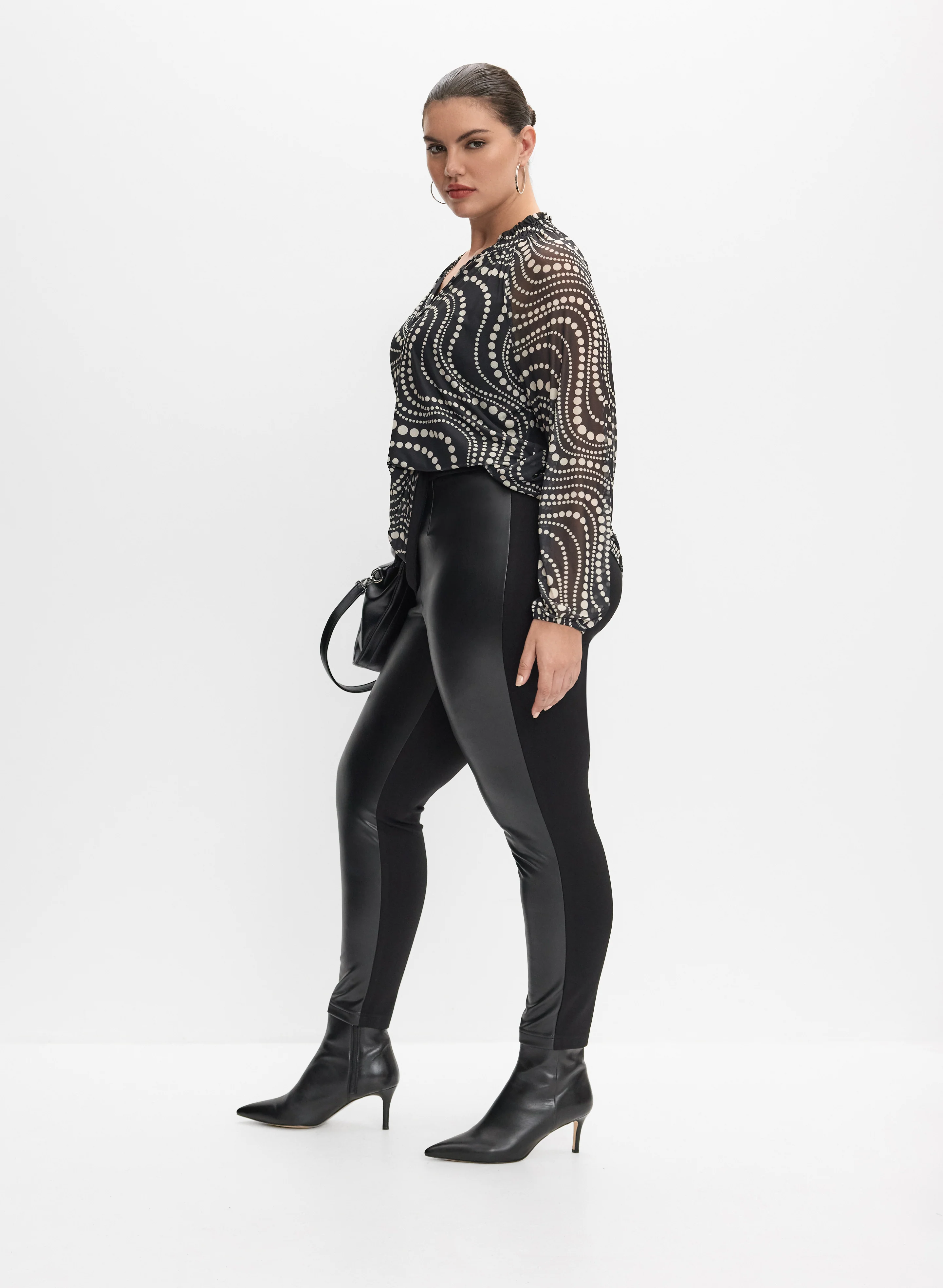 Melanie Lyne - Vegan Leather Front Leggings - Image 7