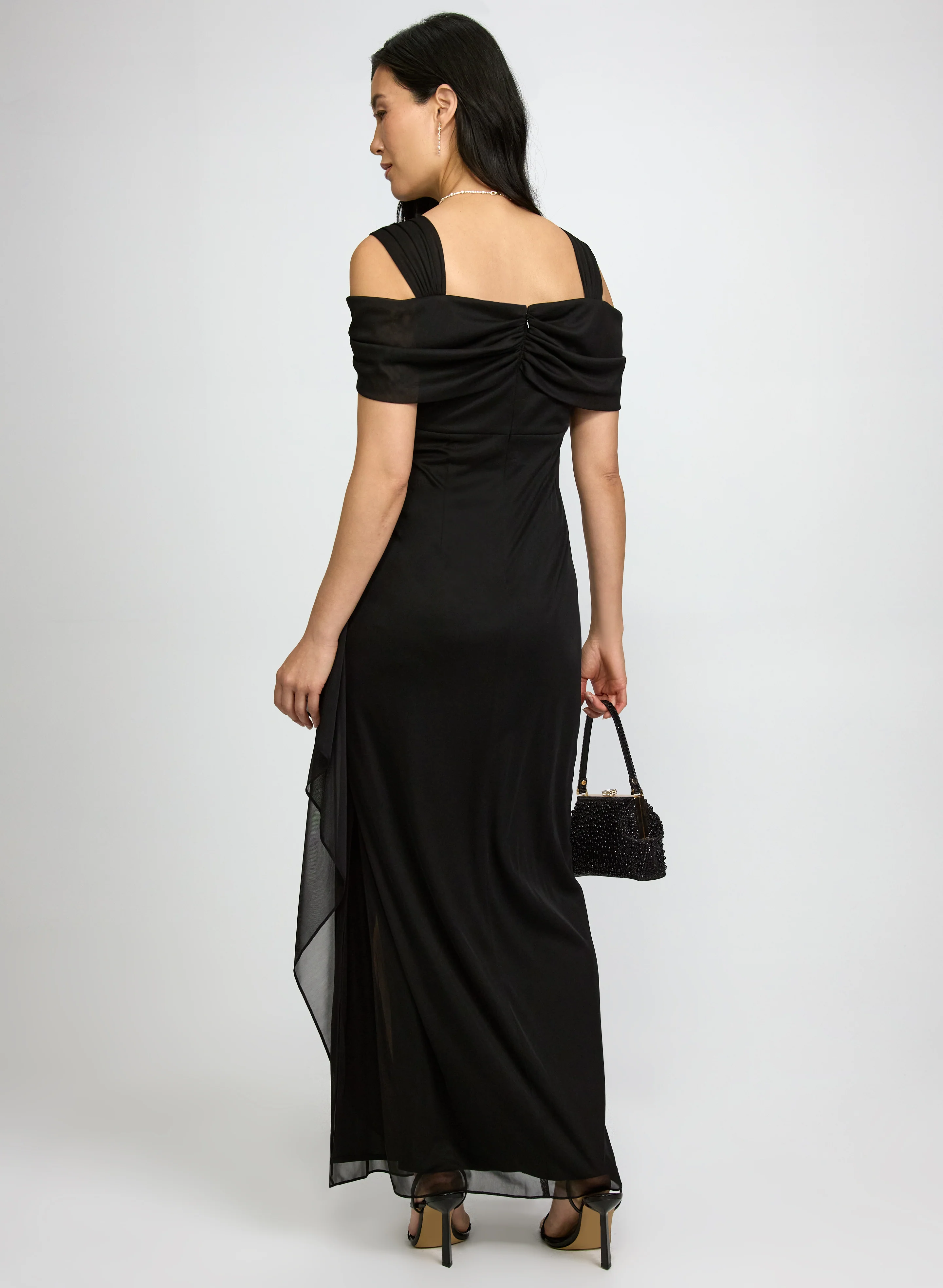 Mesh Cowl Neck Dress - Image 4