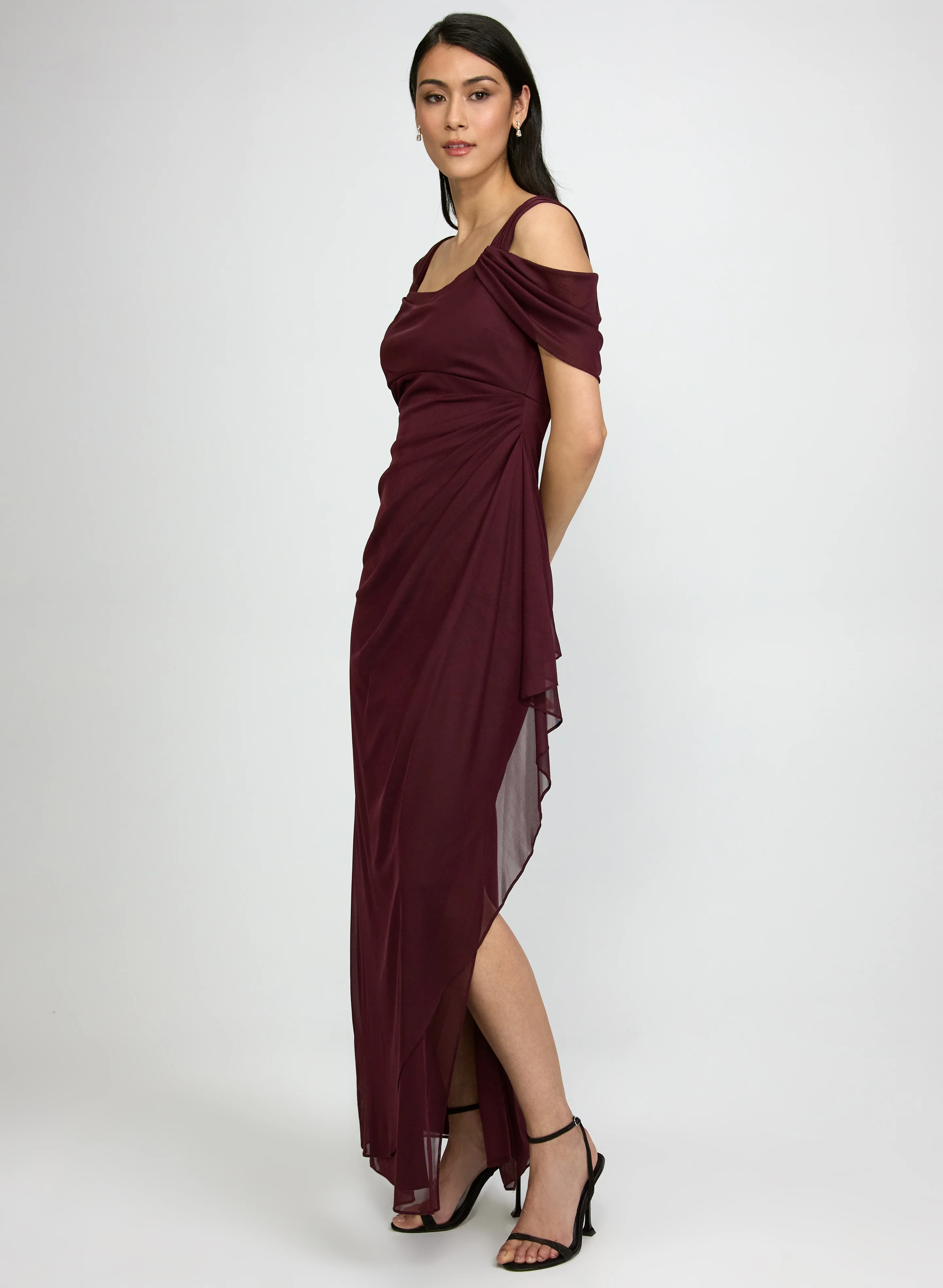 Mesh Cowl Neck Dress - Image 2