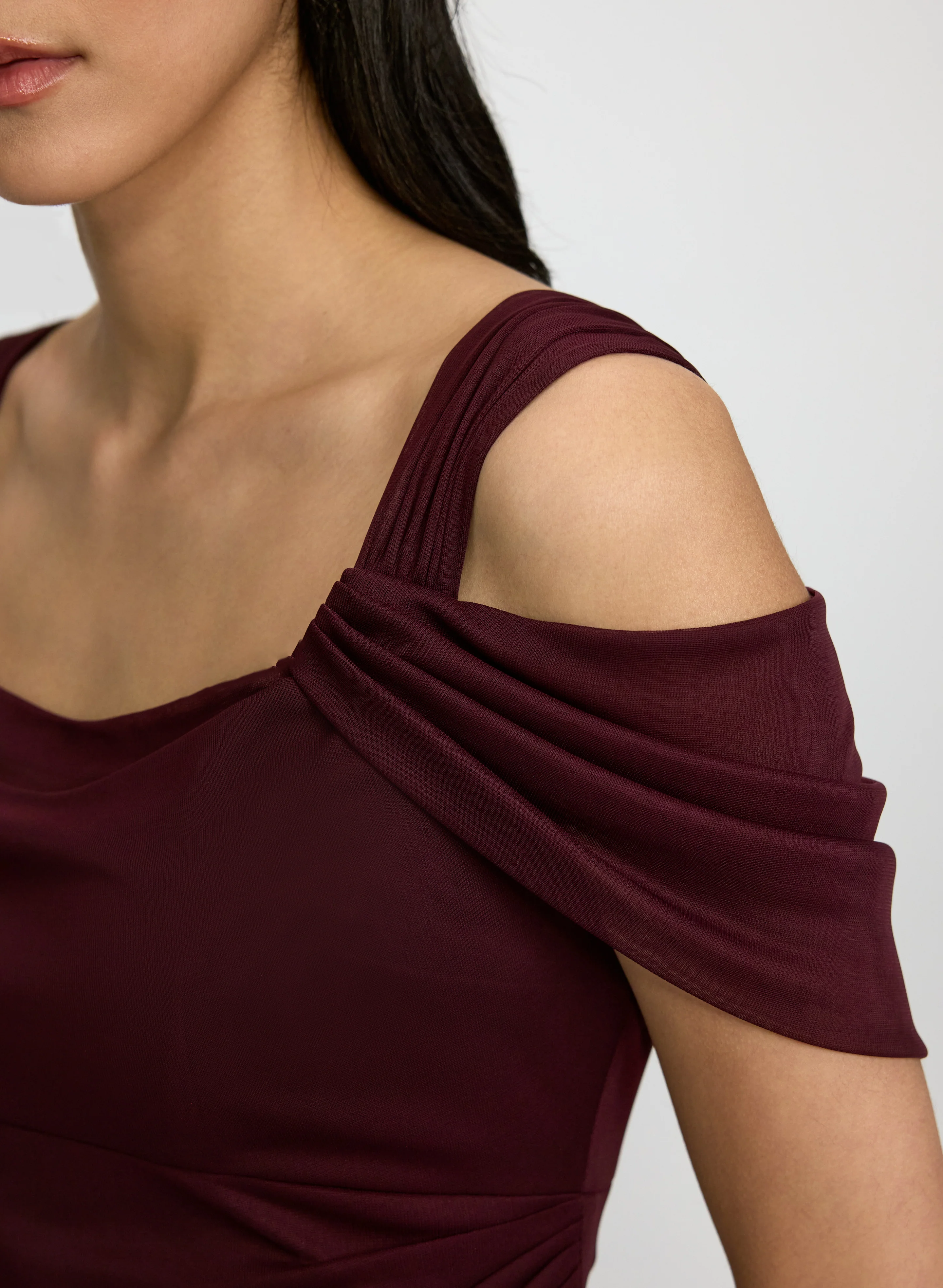 Mesh Cowl Neck Dress - Image 3
