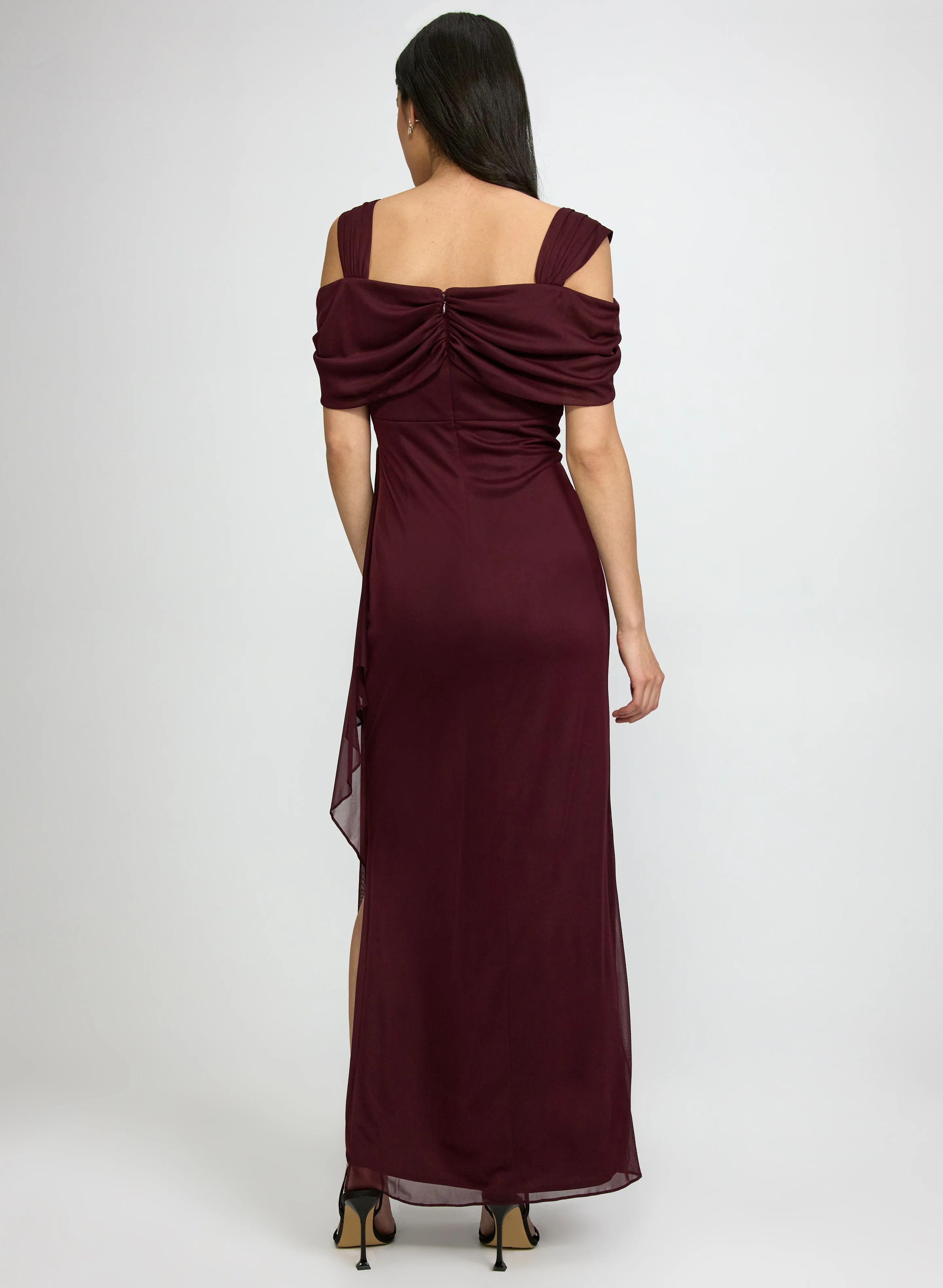 Mesh Cowl Neck Dress - Image 4