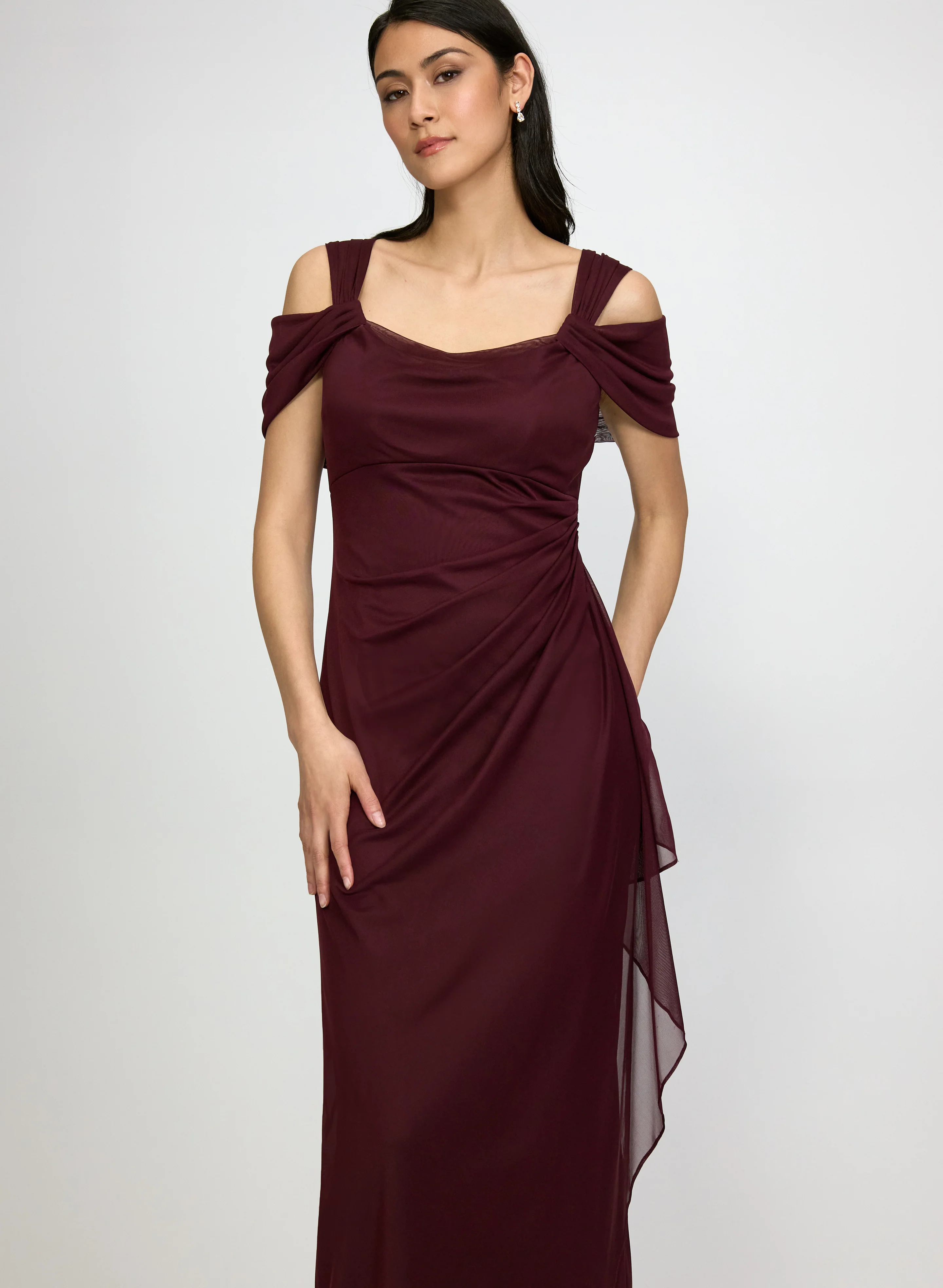 Mesh Cowl Neck Dress - Image 7