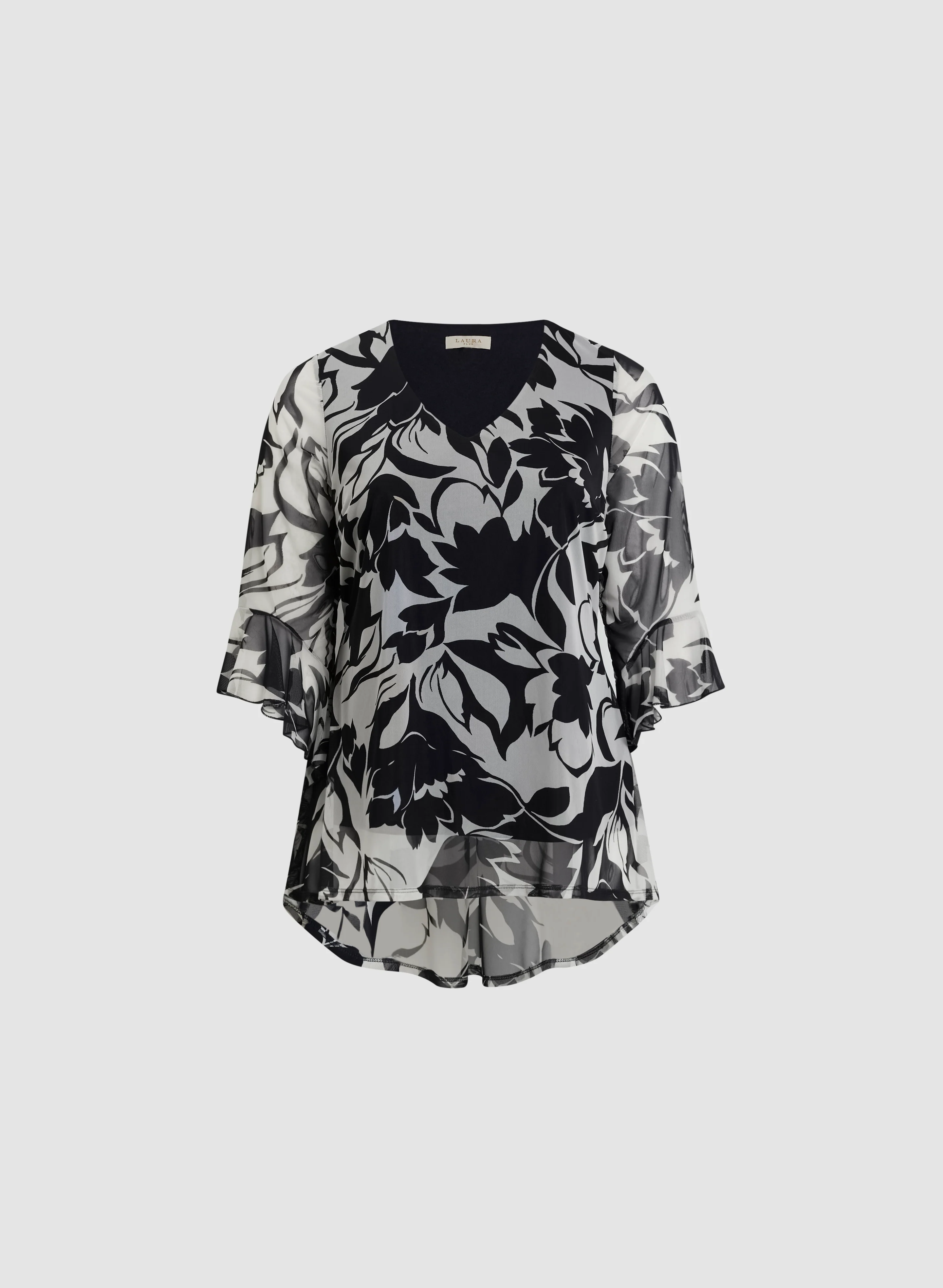 Mesh Floral Tunic Top - Image 6