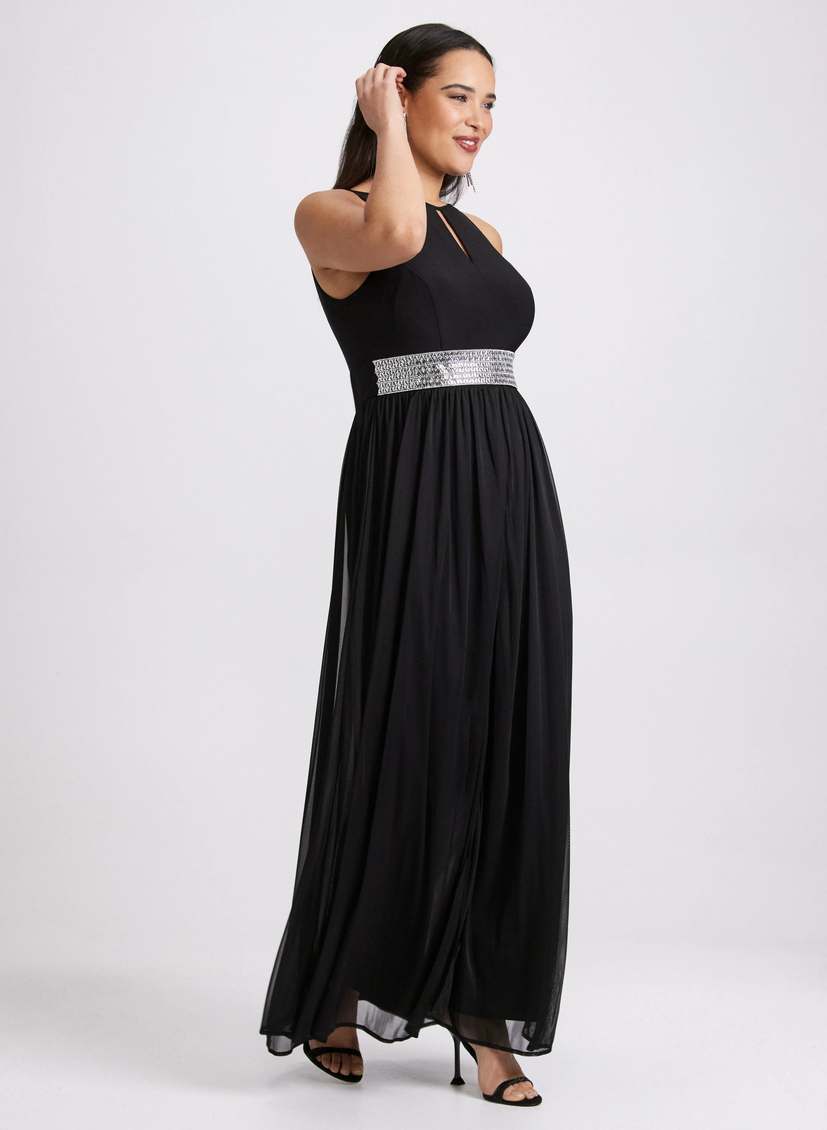 Mesh Overlay Jumpsuit - Image 3