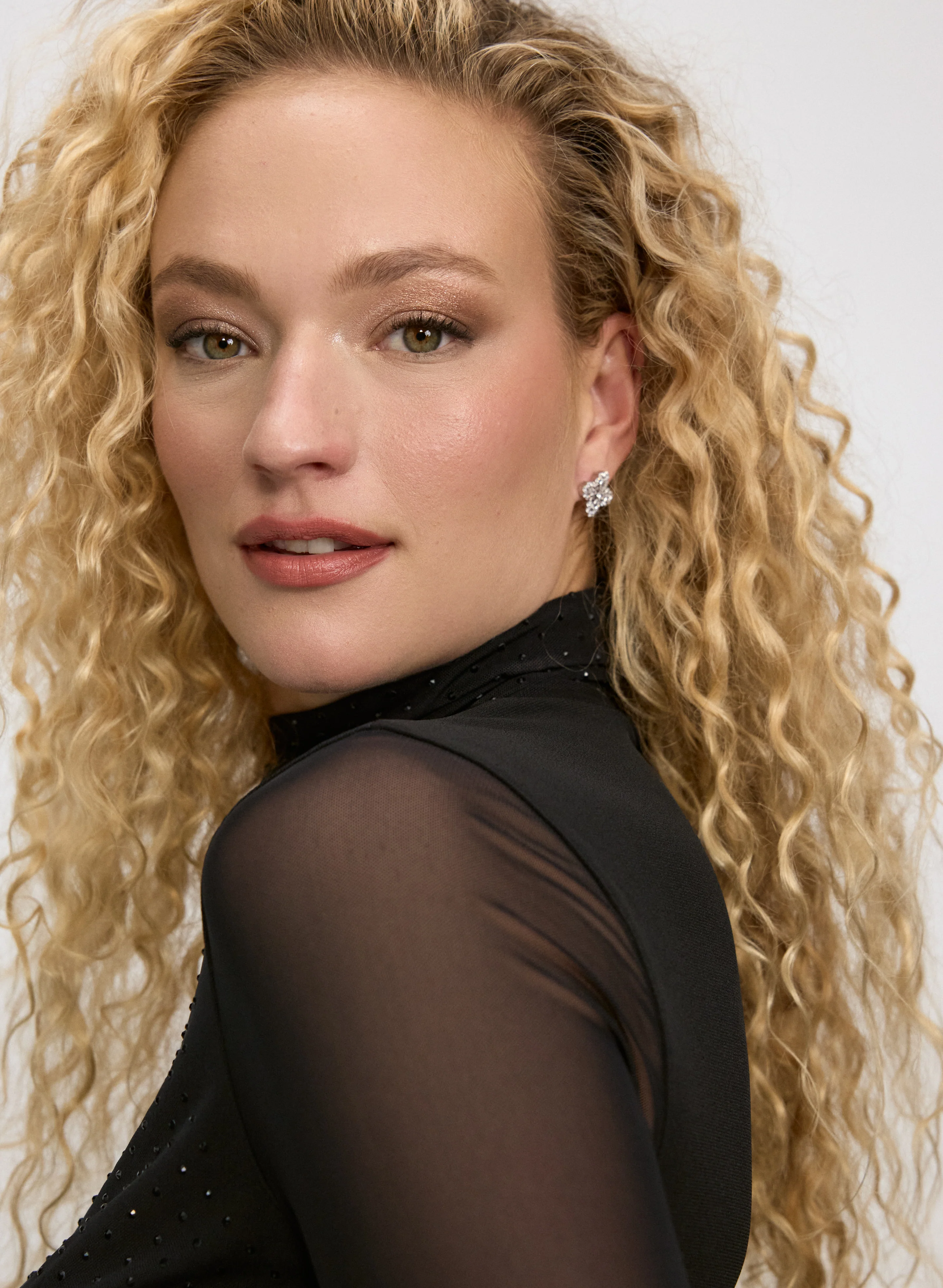 Mesh Tonal Embellished Top - Image 2