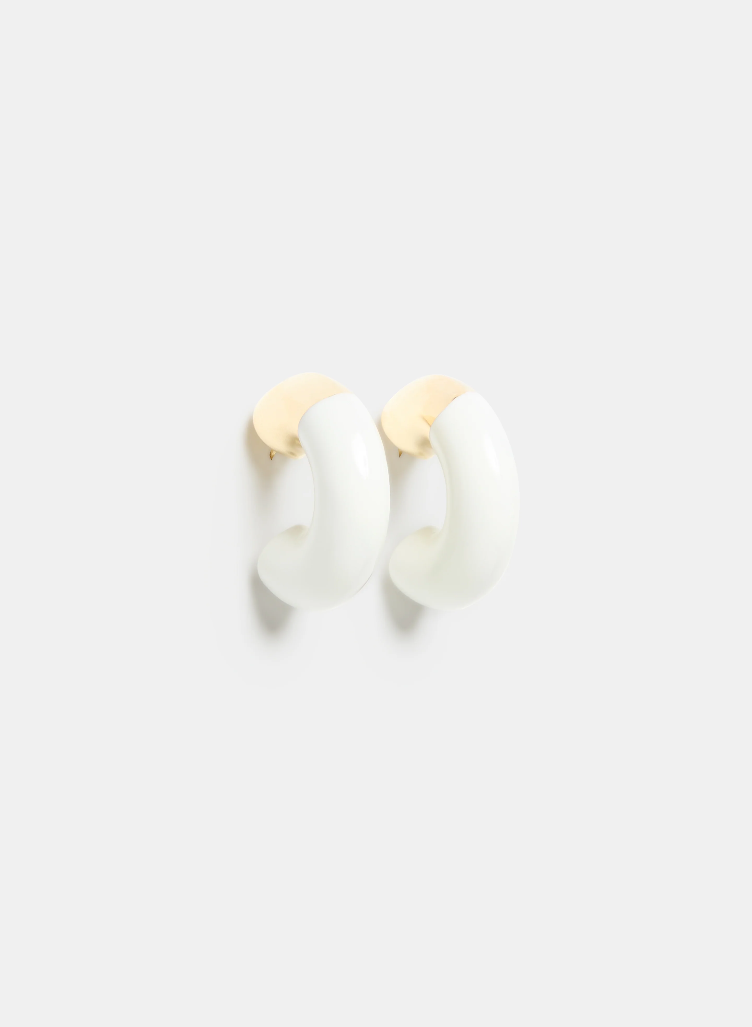 Metal & Epoxy Hoop Earrings - Image 3