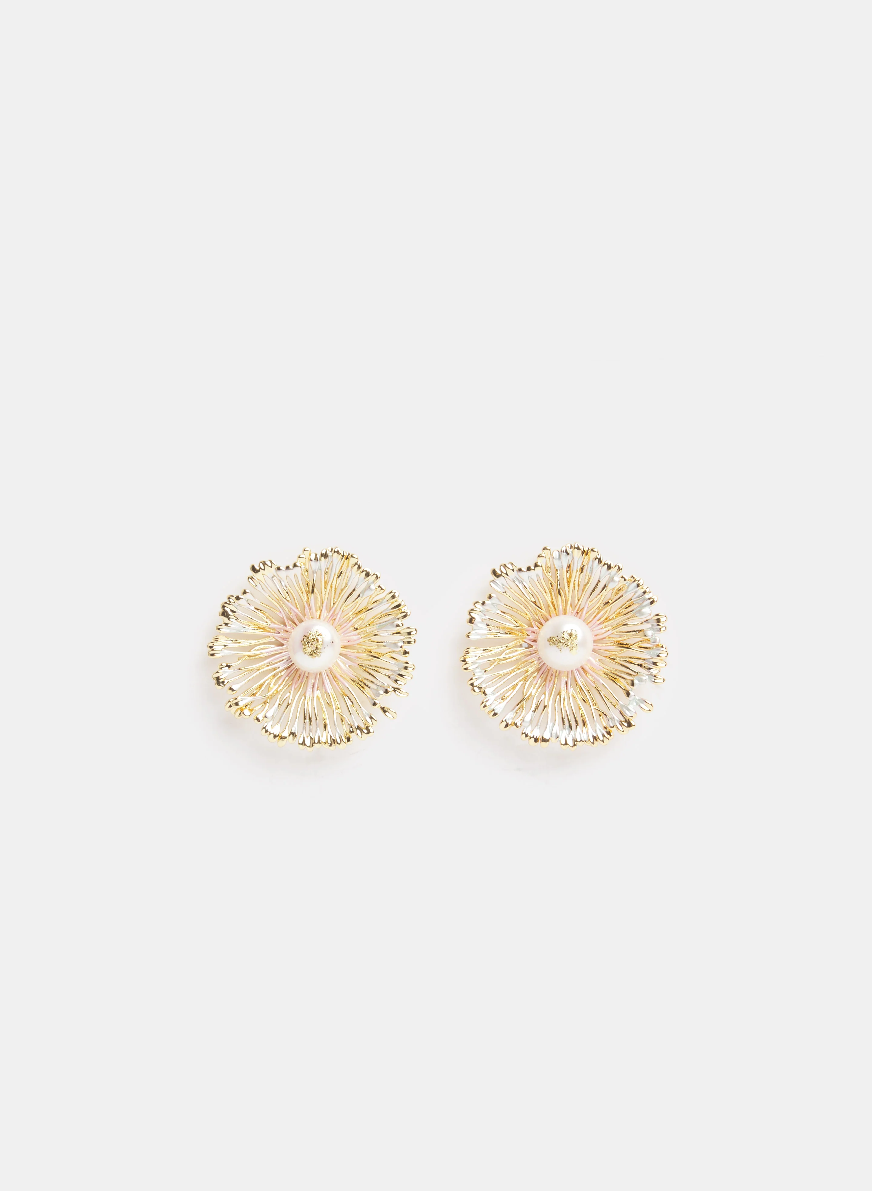 Metal Flower Earrings