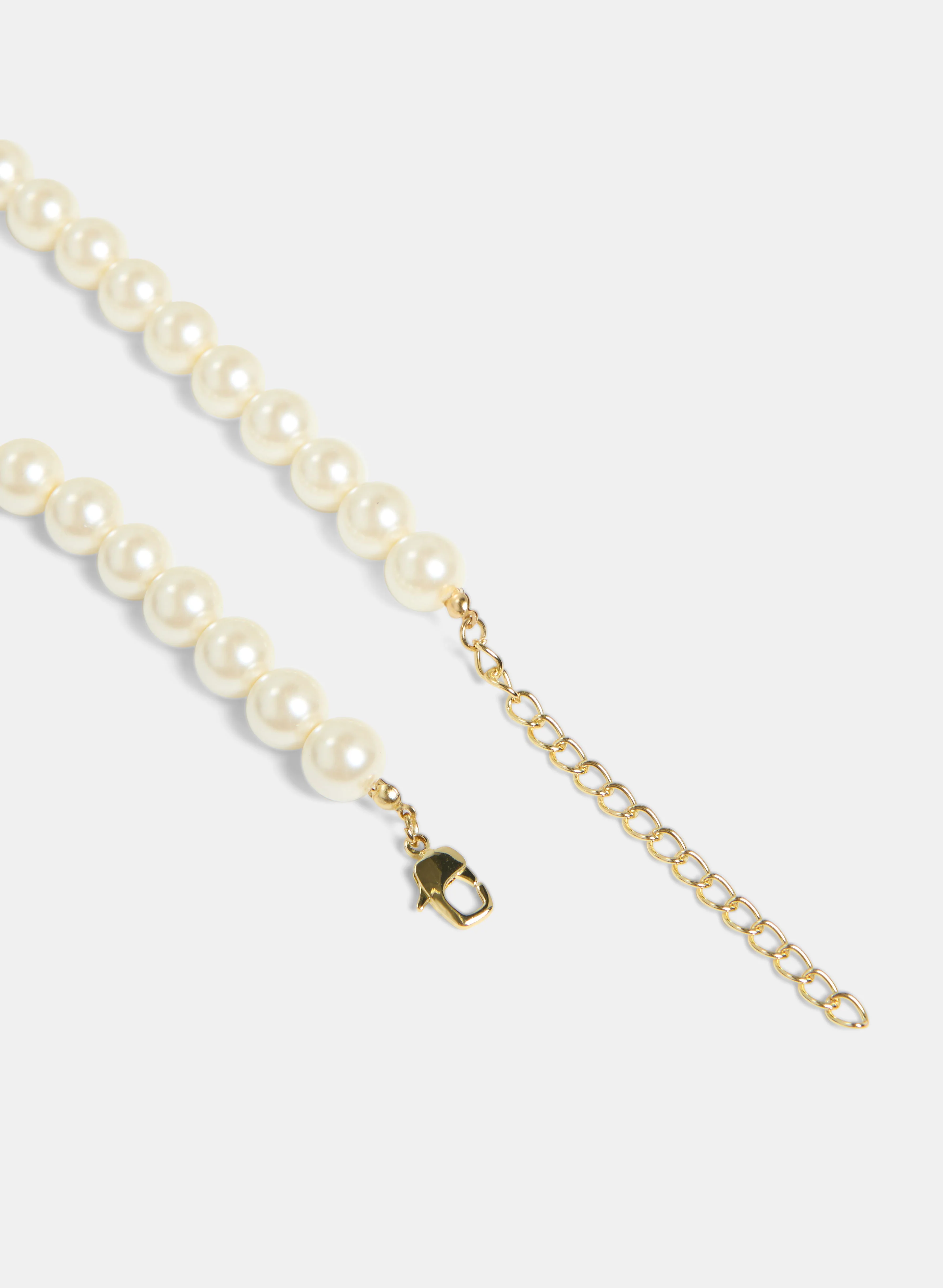 Metallic Bead & Pearl Necklace - Image 2
