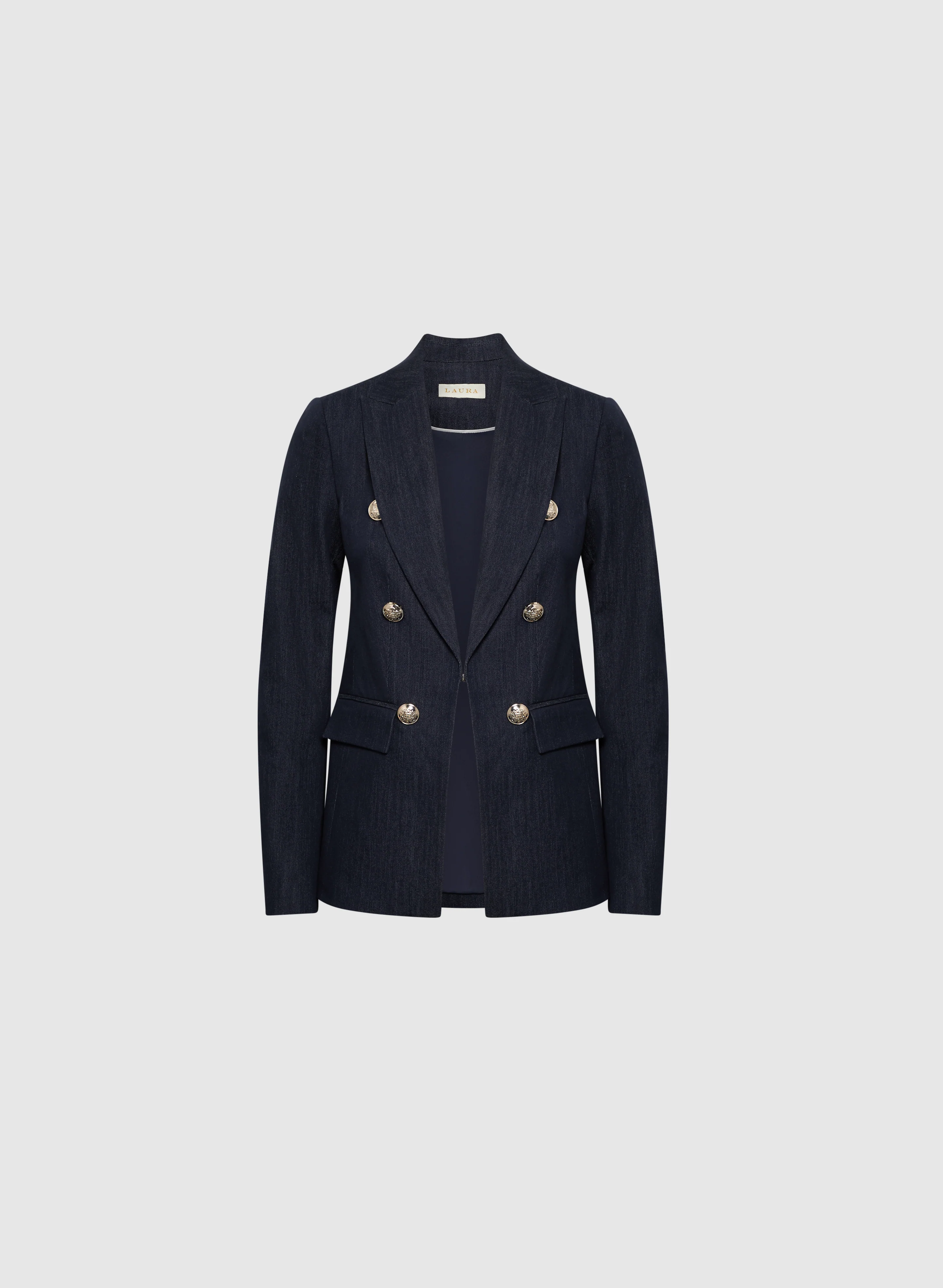 Metallic Button Denim Jacket - Image 6