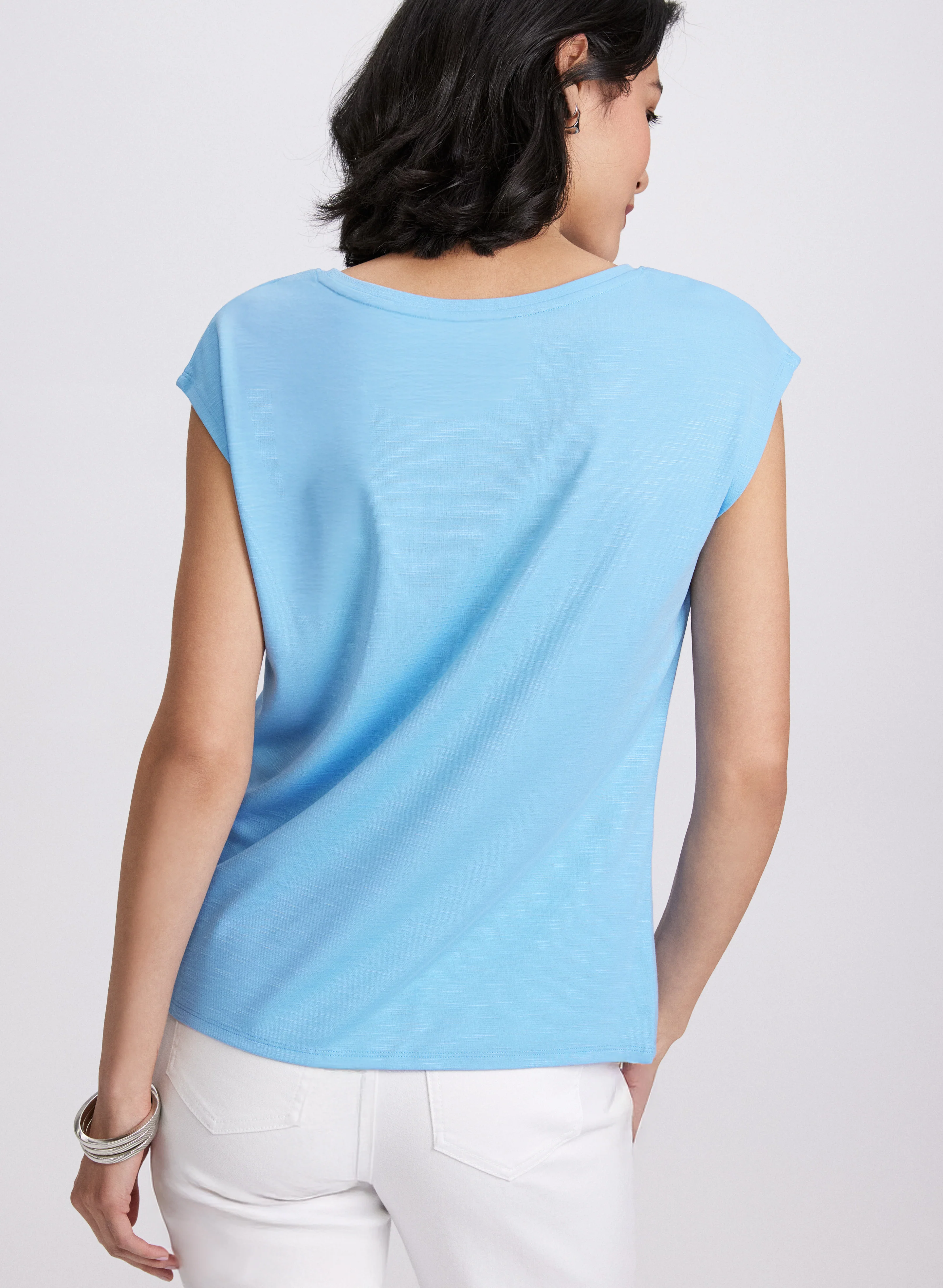 Metallic Button T-Shirt - Image 5