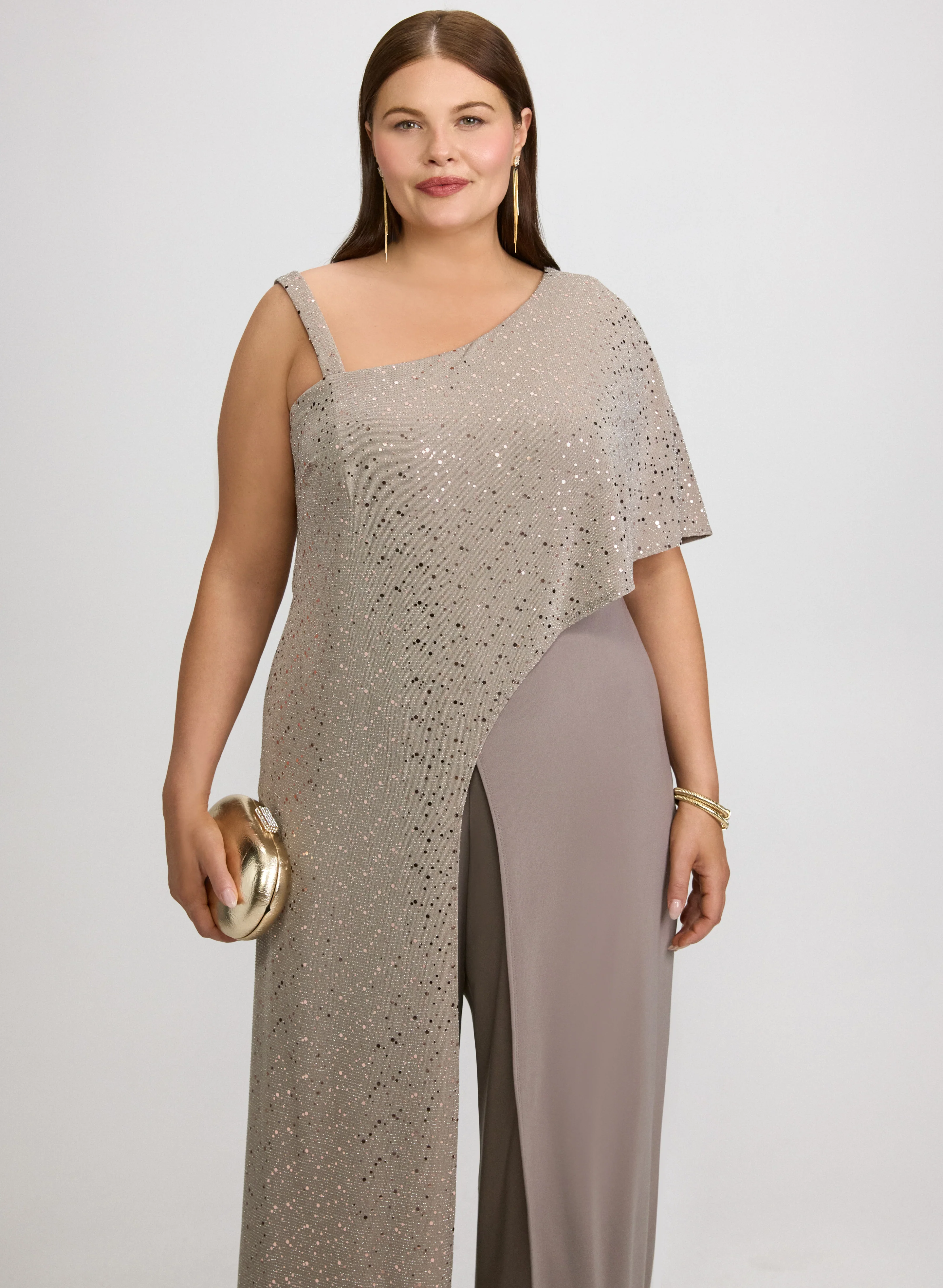 Metallic Capelet Jumpsuit - Image 5