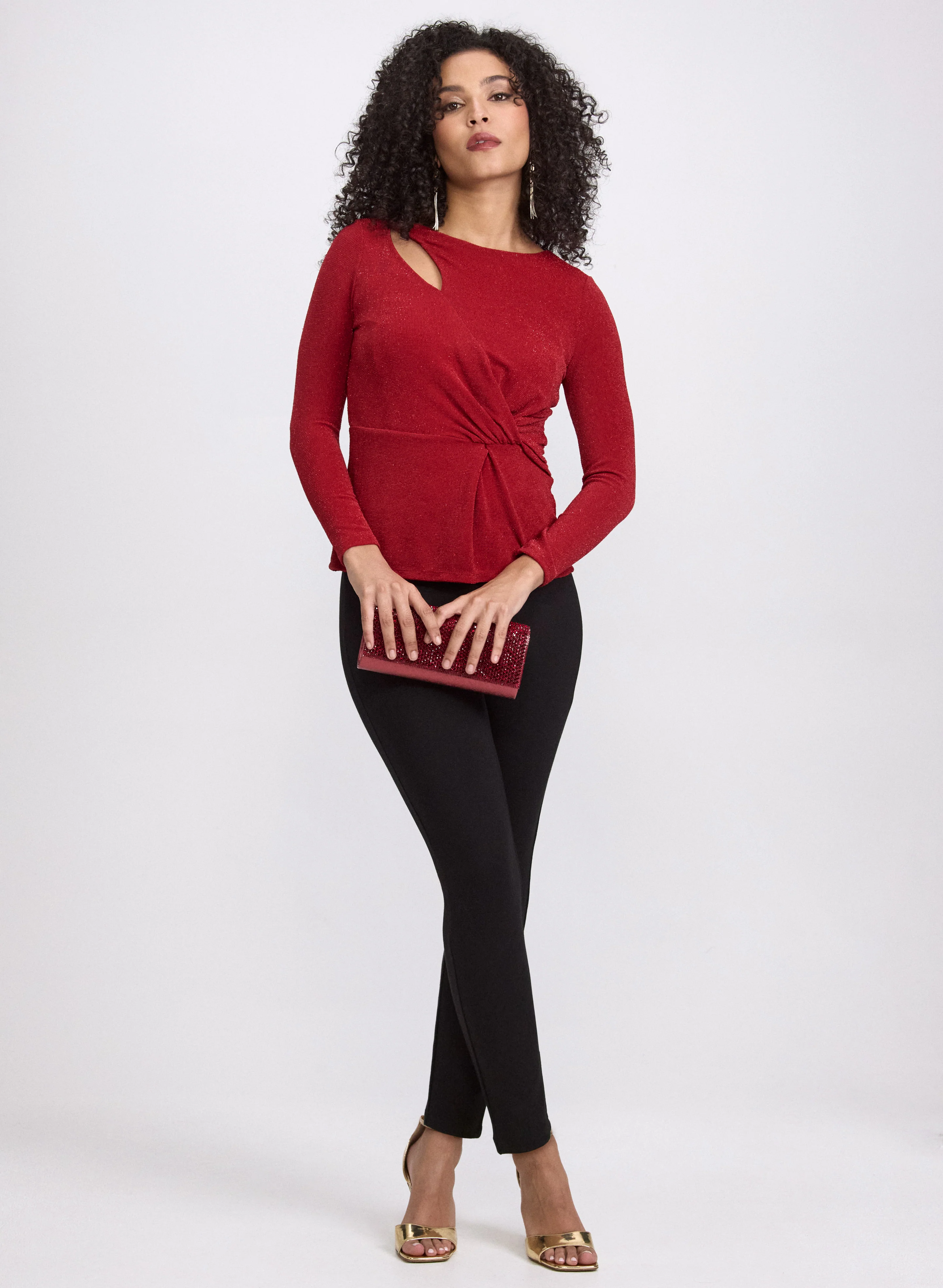 Metallic Cutout Top - Image 2