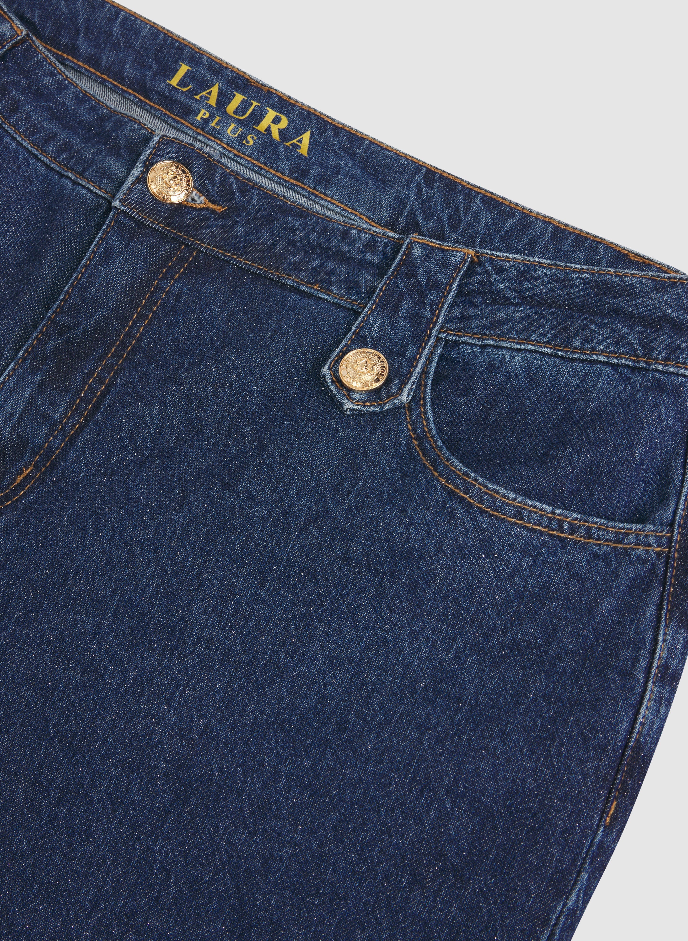 Metallic Detail Wide-Leg Jeans - Image 7