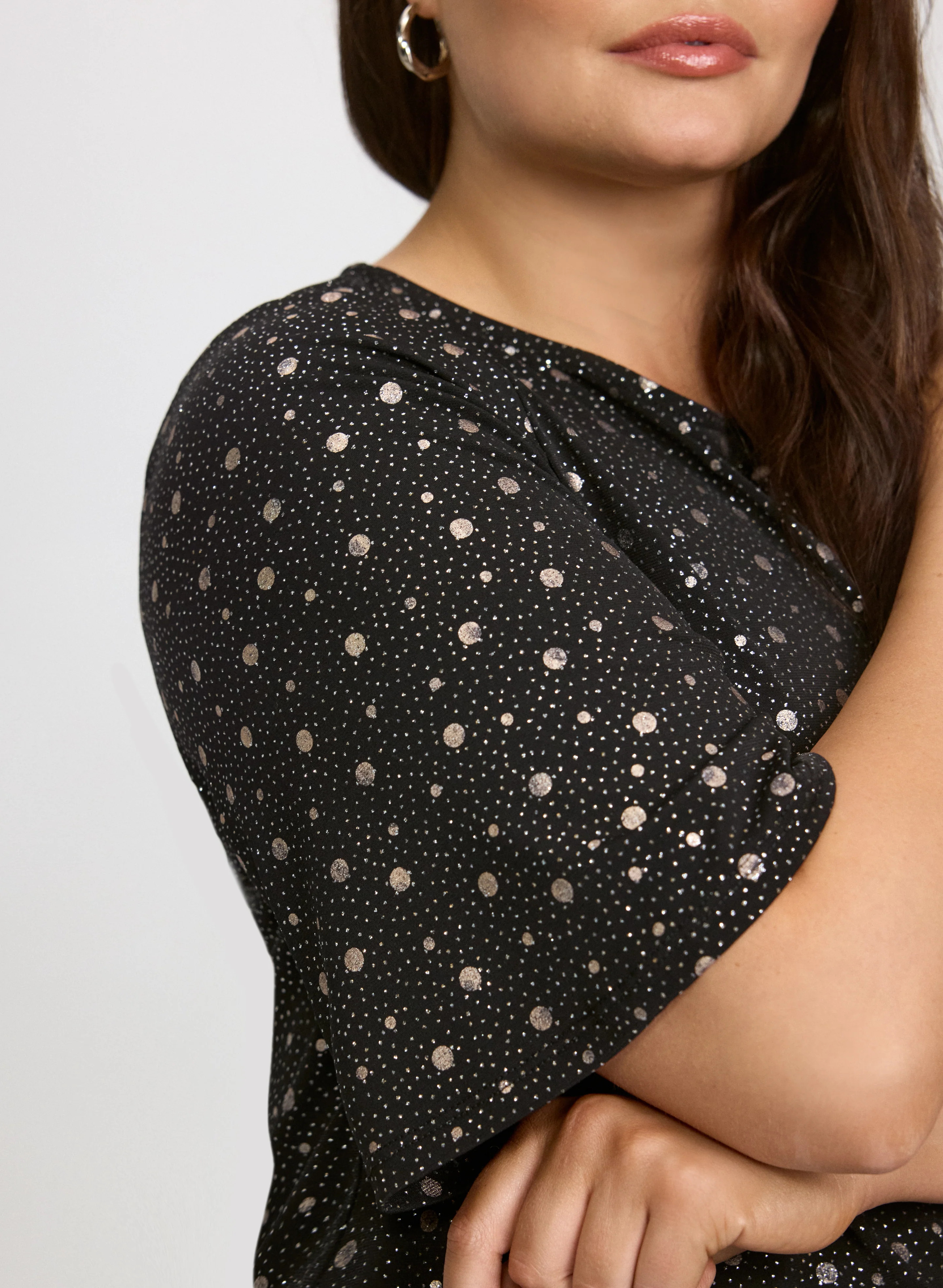 Metallic Dot Print Top - Image 5