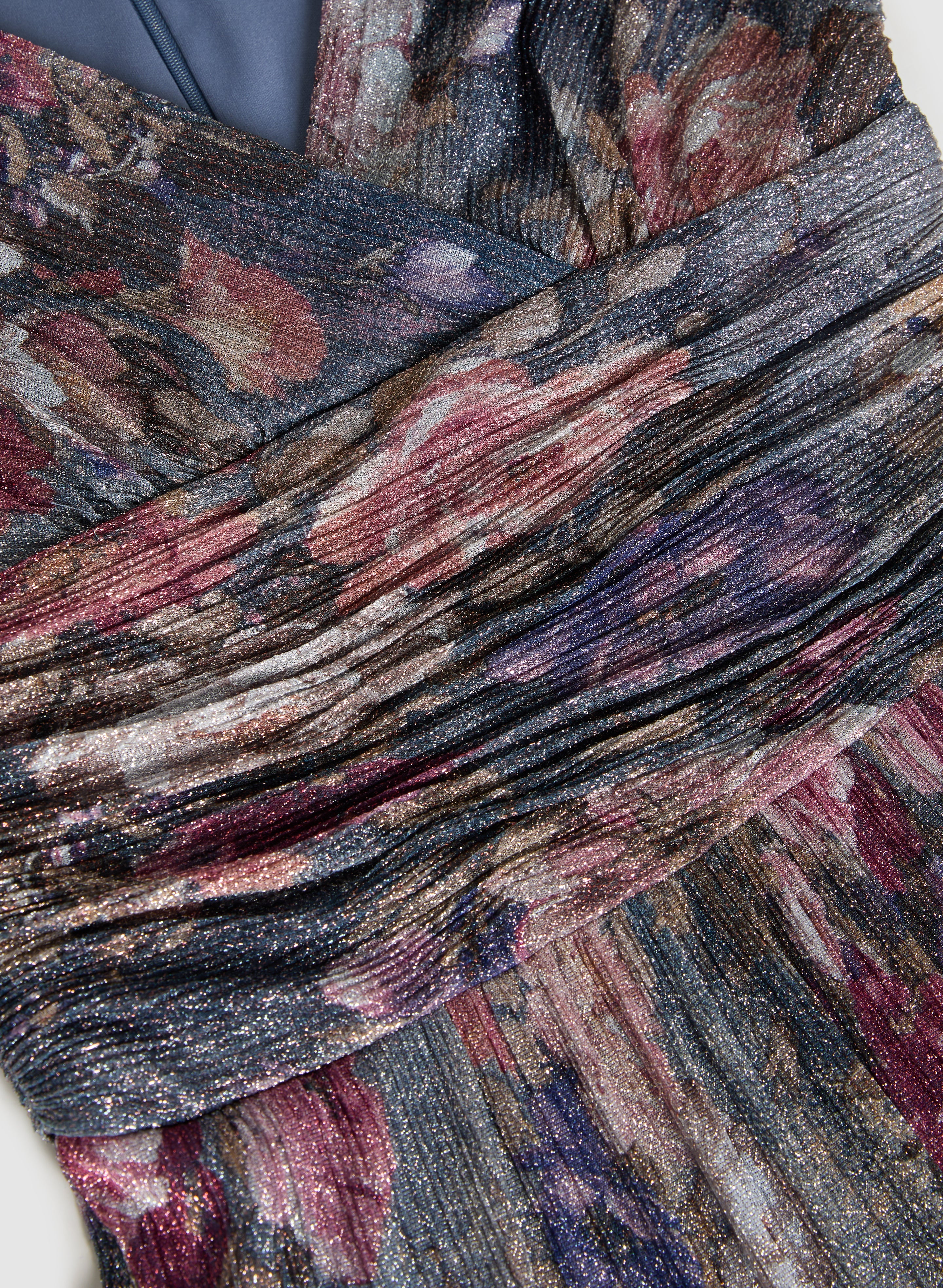 Metallic Floral Dress - Image 7