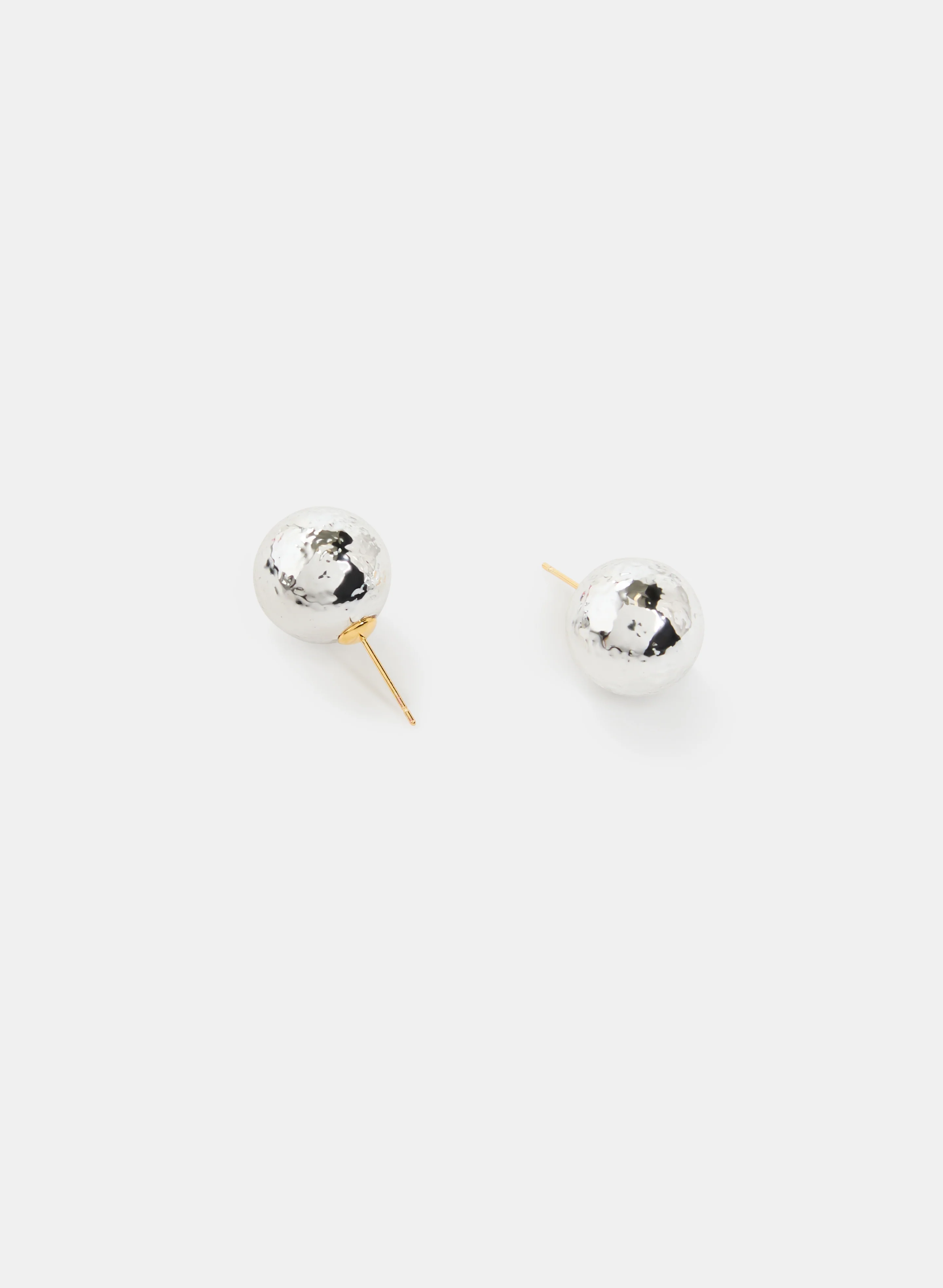 Metallic Half-Sphere Earrings - Image 2