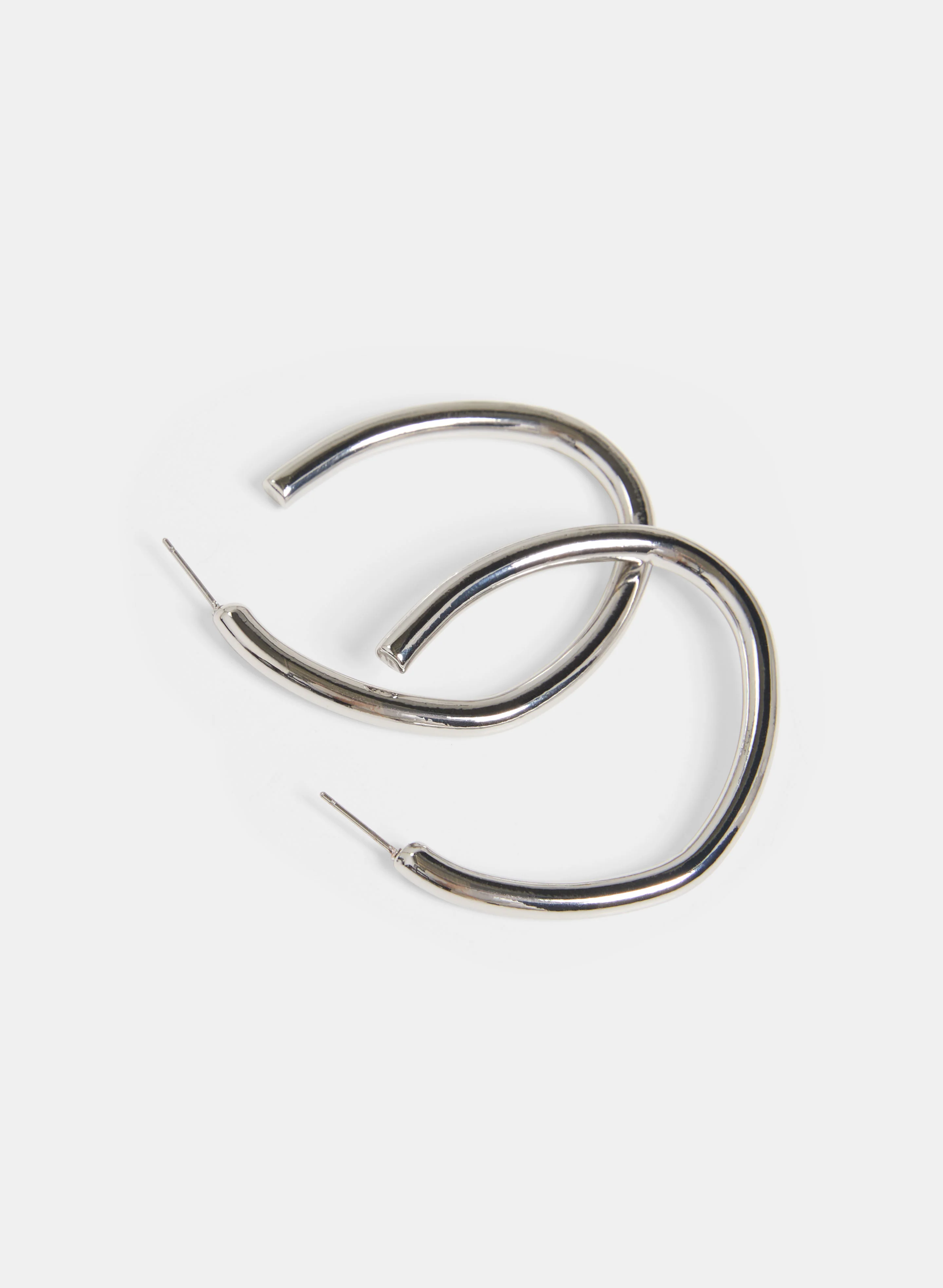 Metallic Hoop Earrings - Image 3