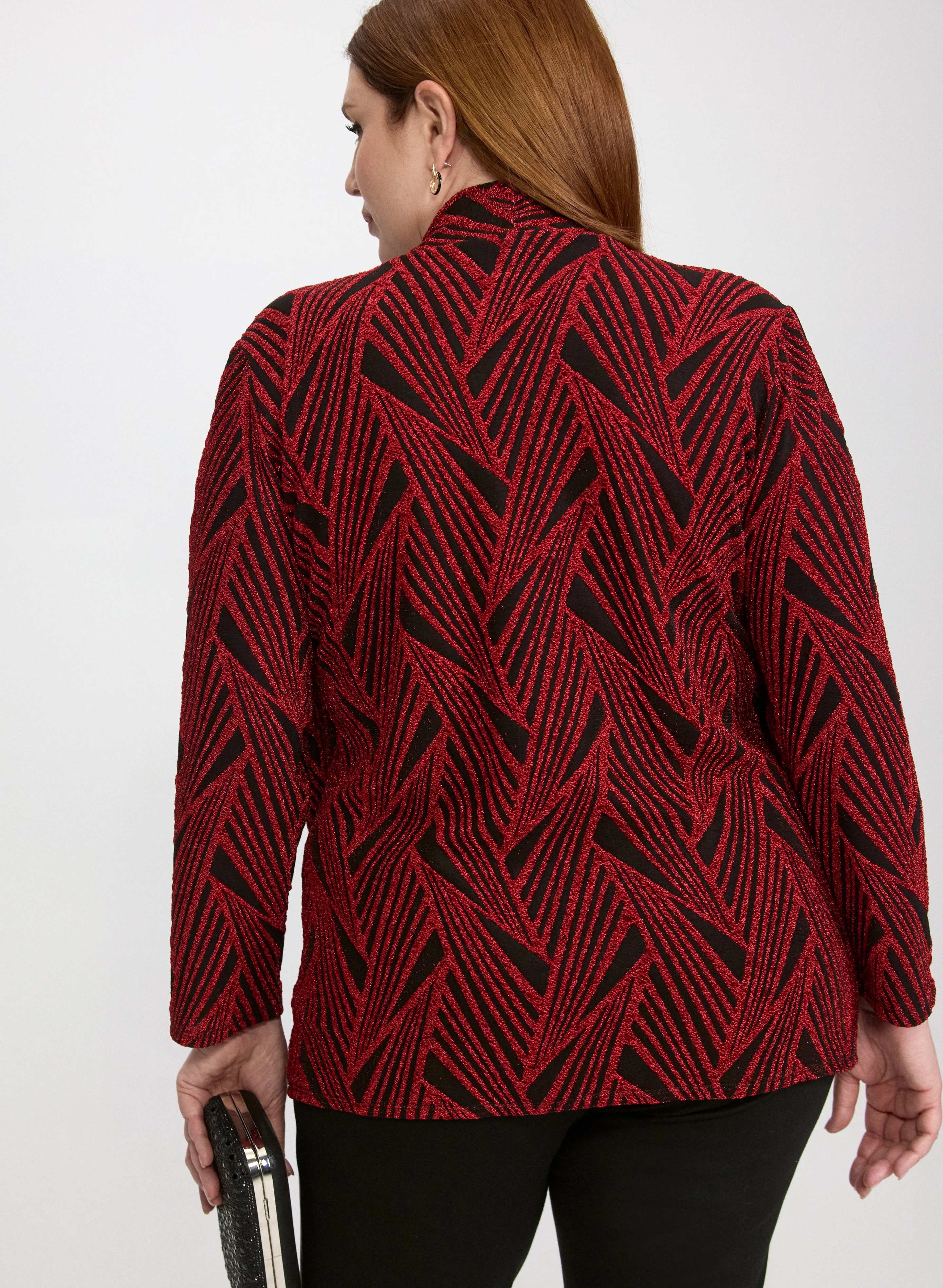 Metallic Jersey Illusion Top - Image 4