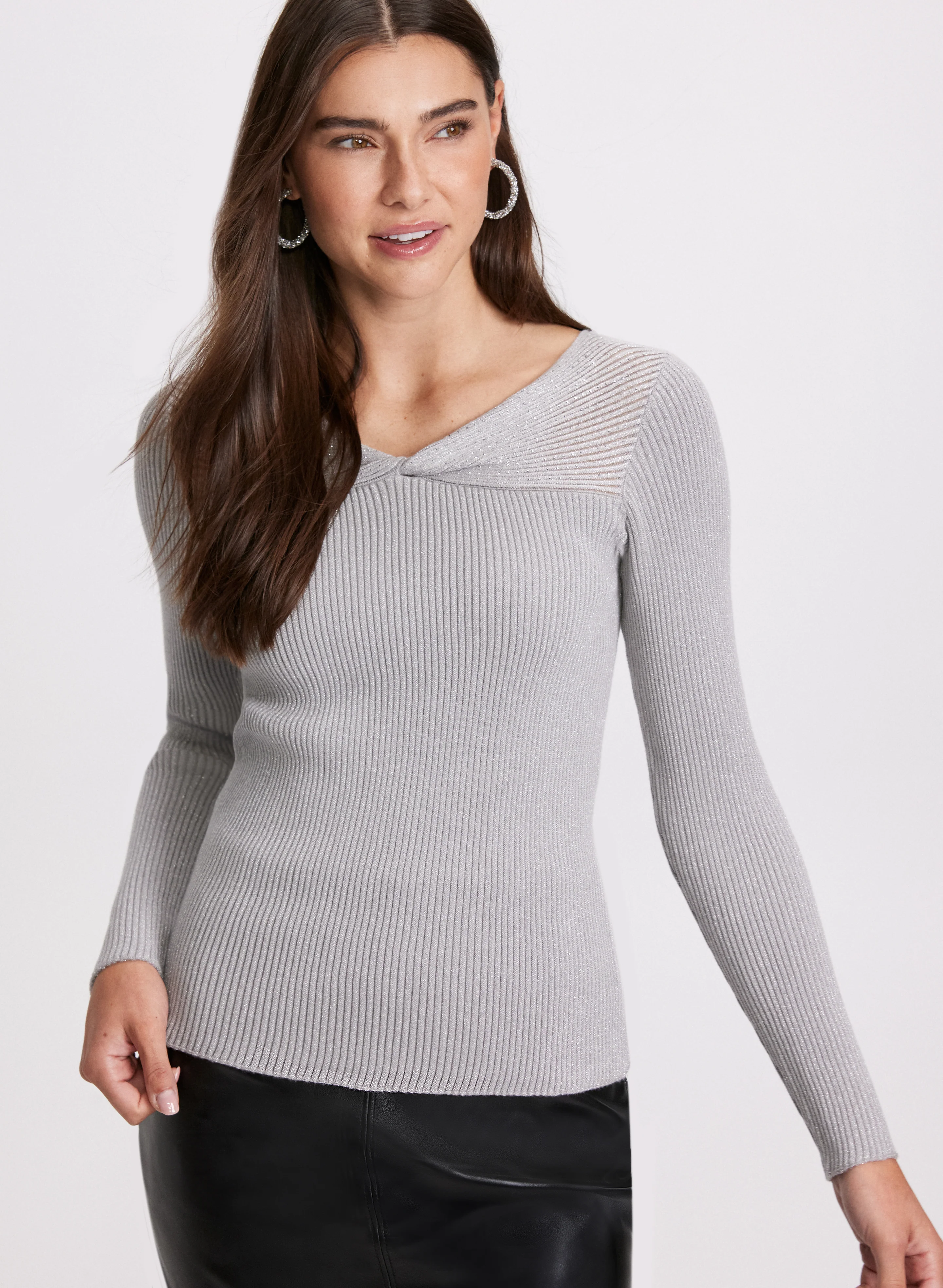 Metallic Knit Sweater - Image 2