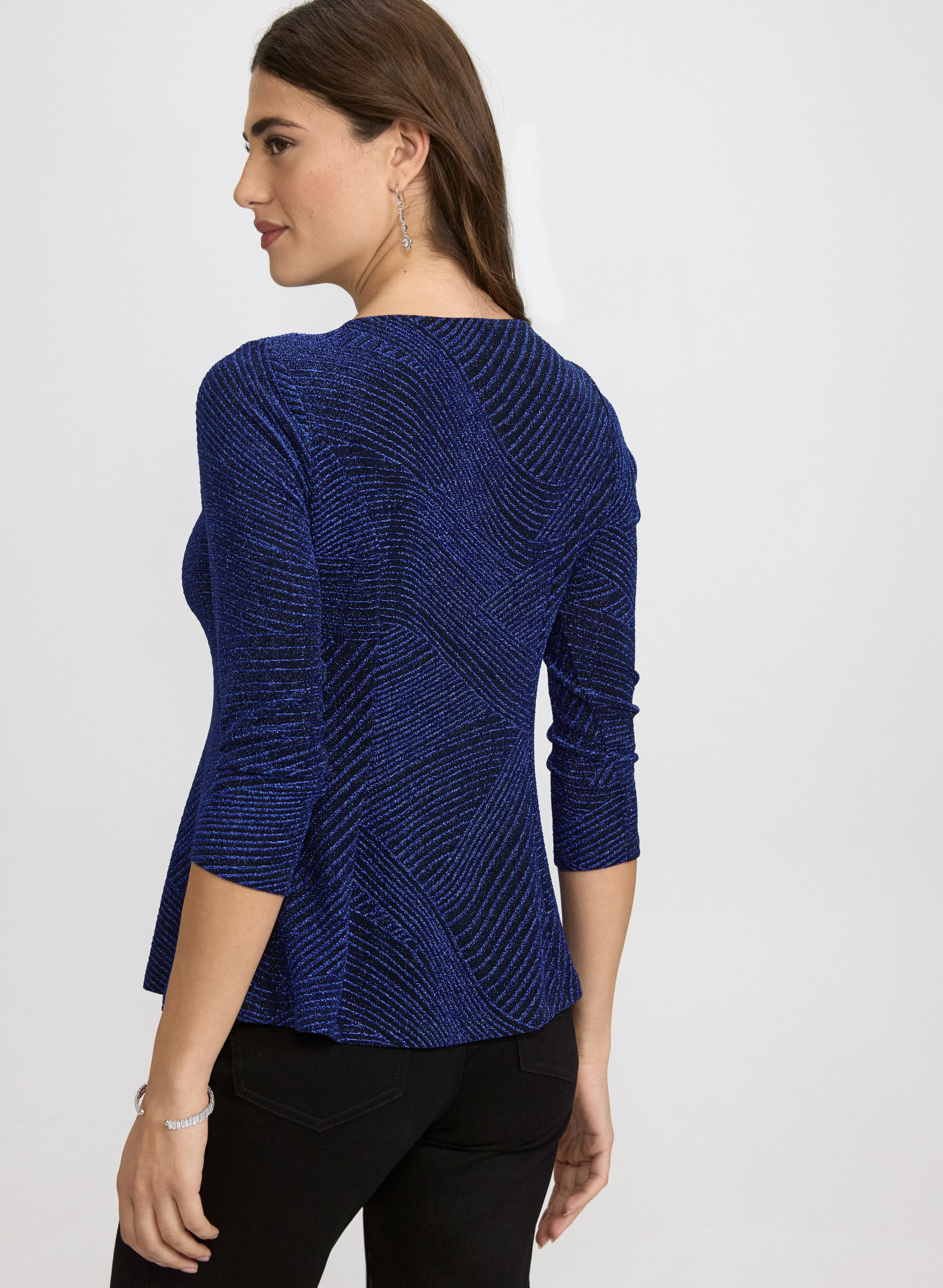 Metallic Peplum Top - Image 4
