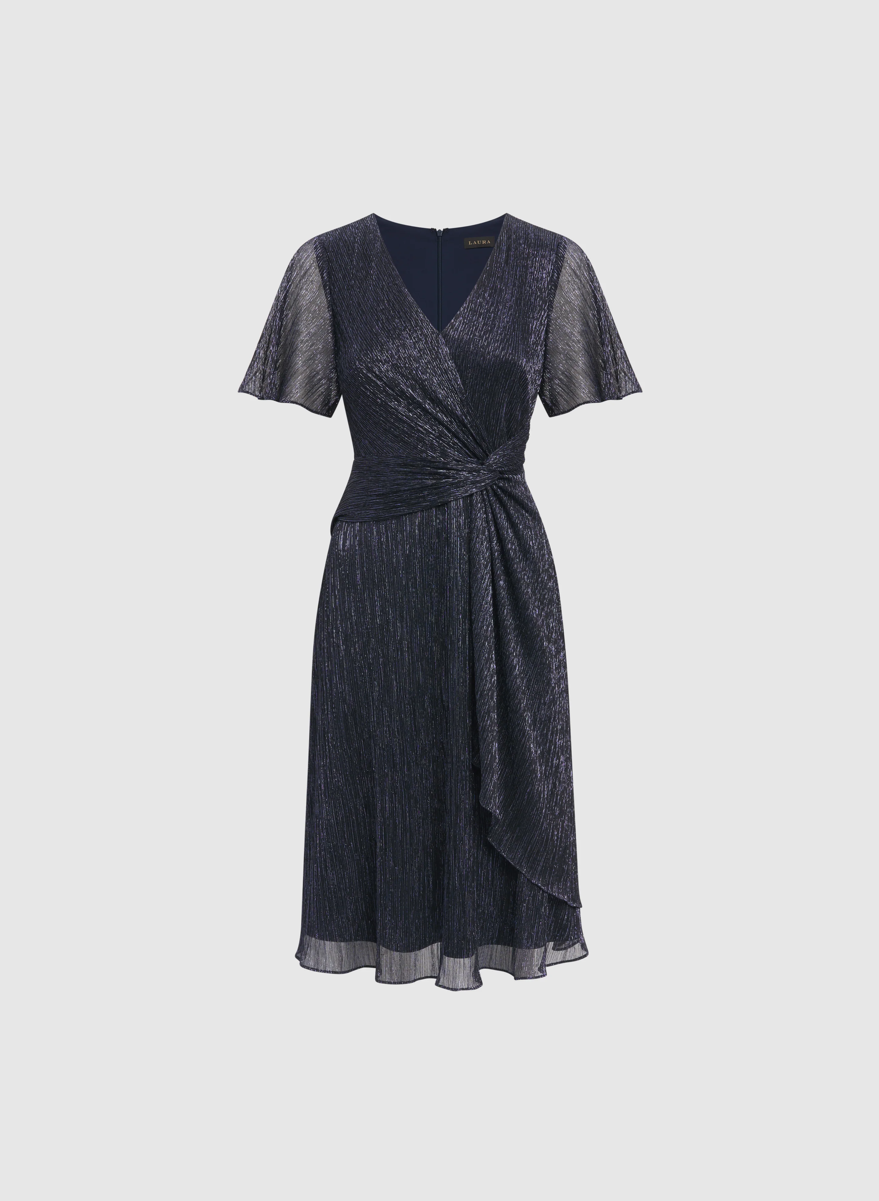 Metallic Plissé Dress - Image 5