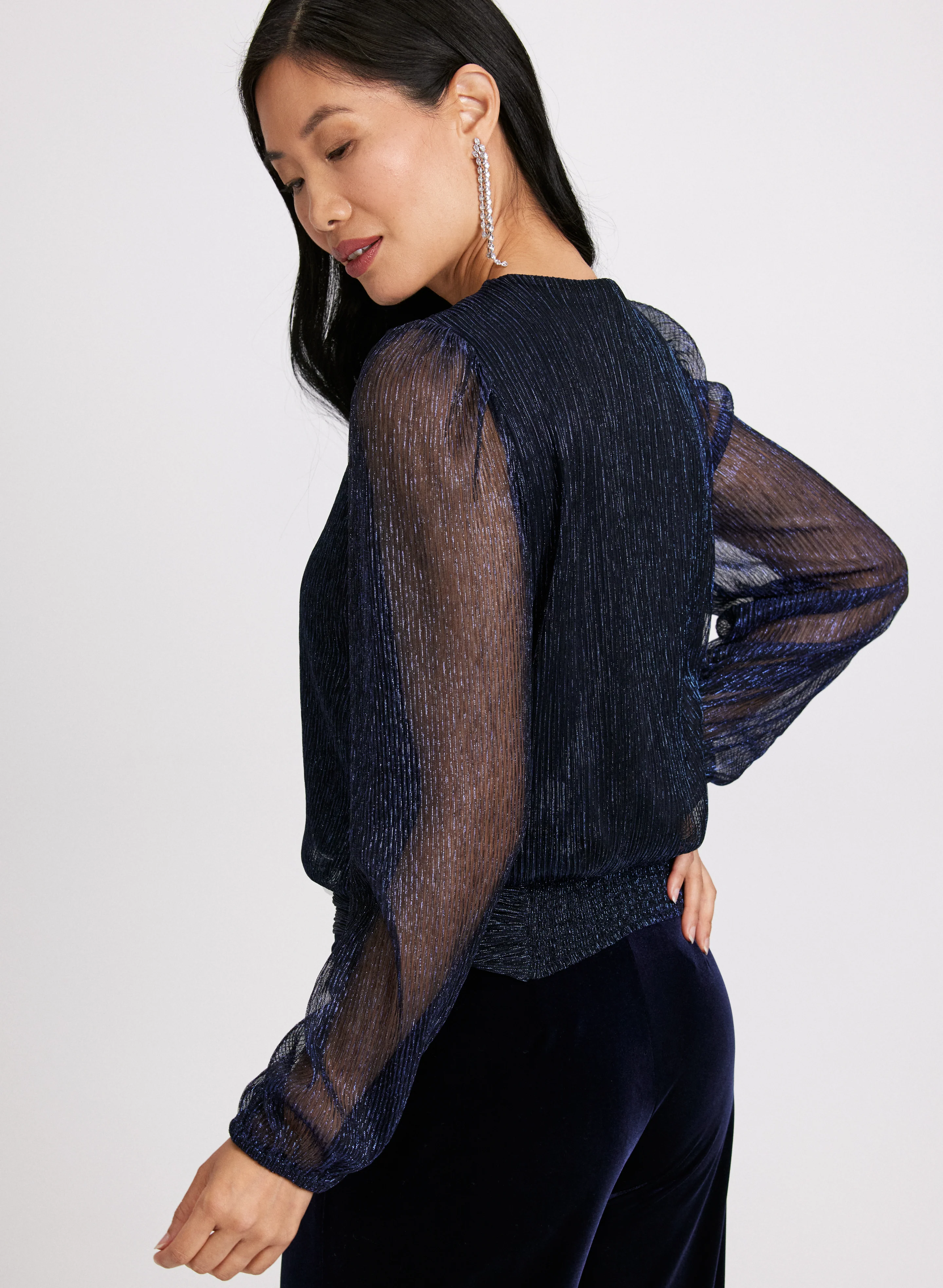 Metallic Plisse Top - Image 3