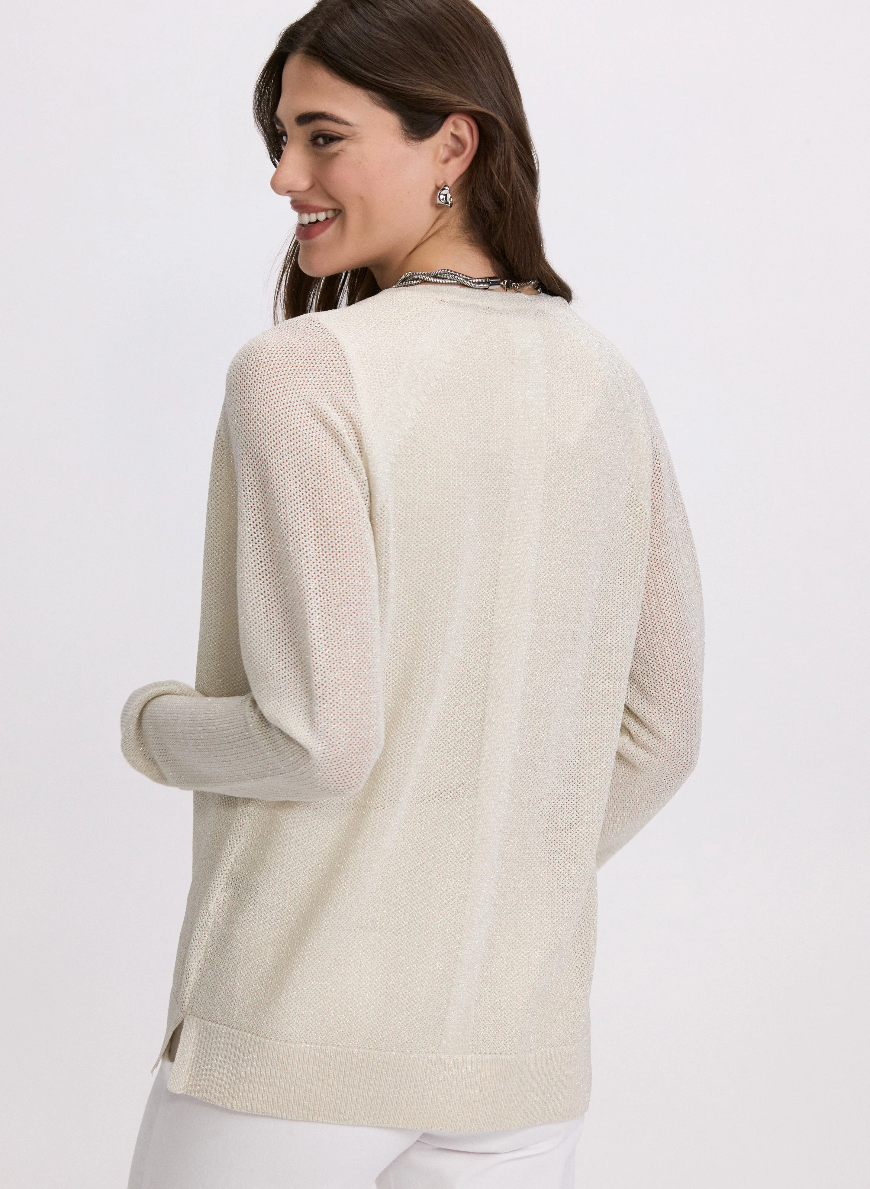Metallic Thread Cardigan - Image 4