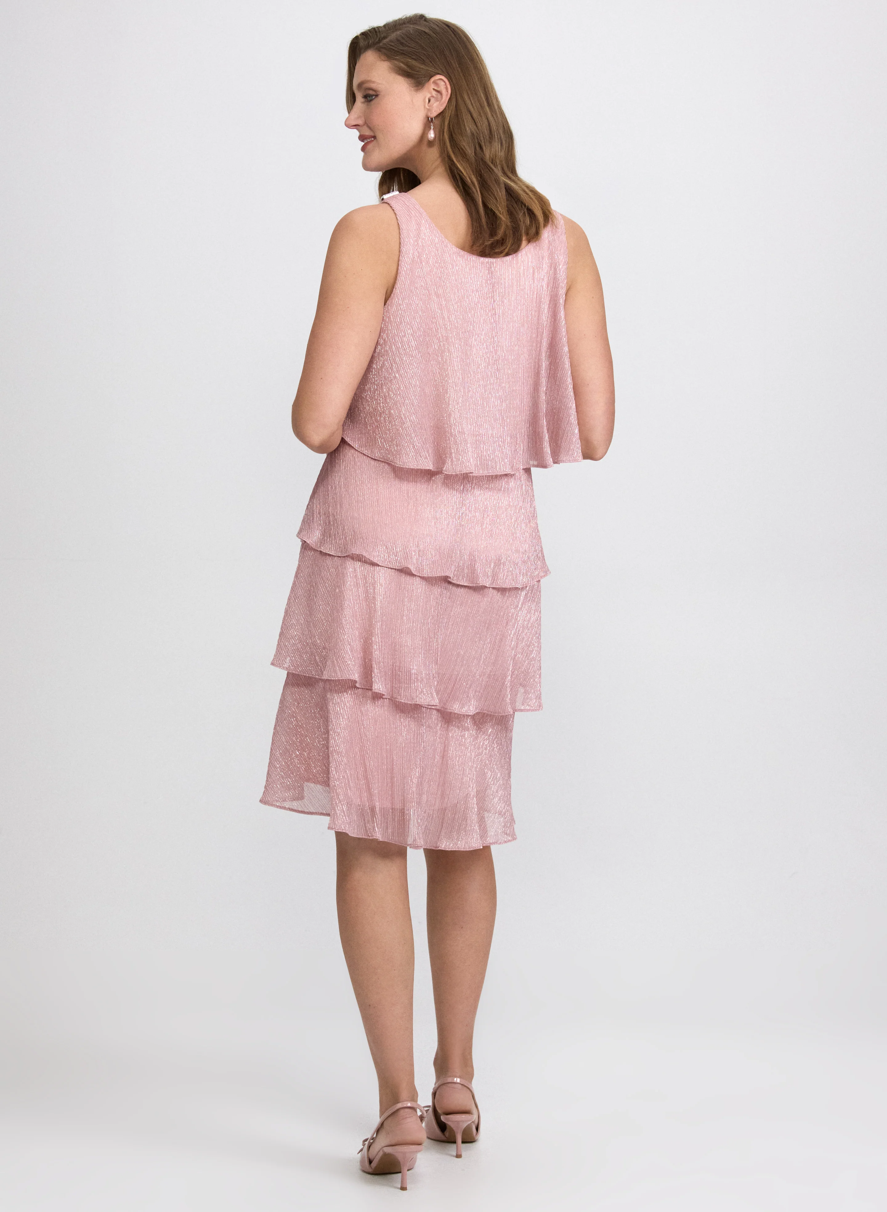 Metallic Tiered Dress - Image 4