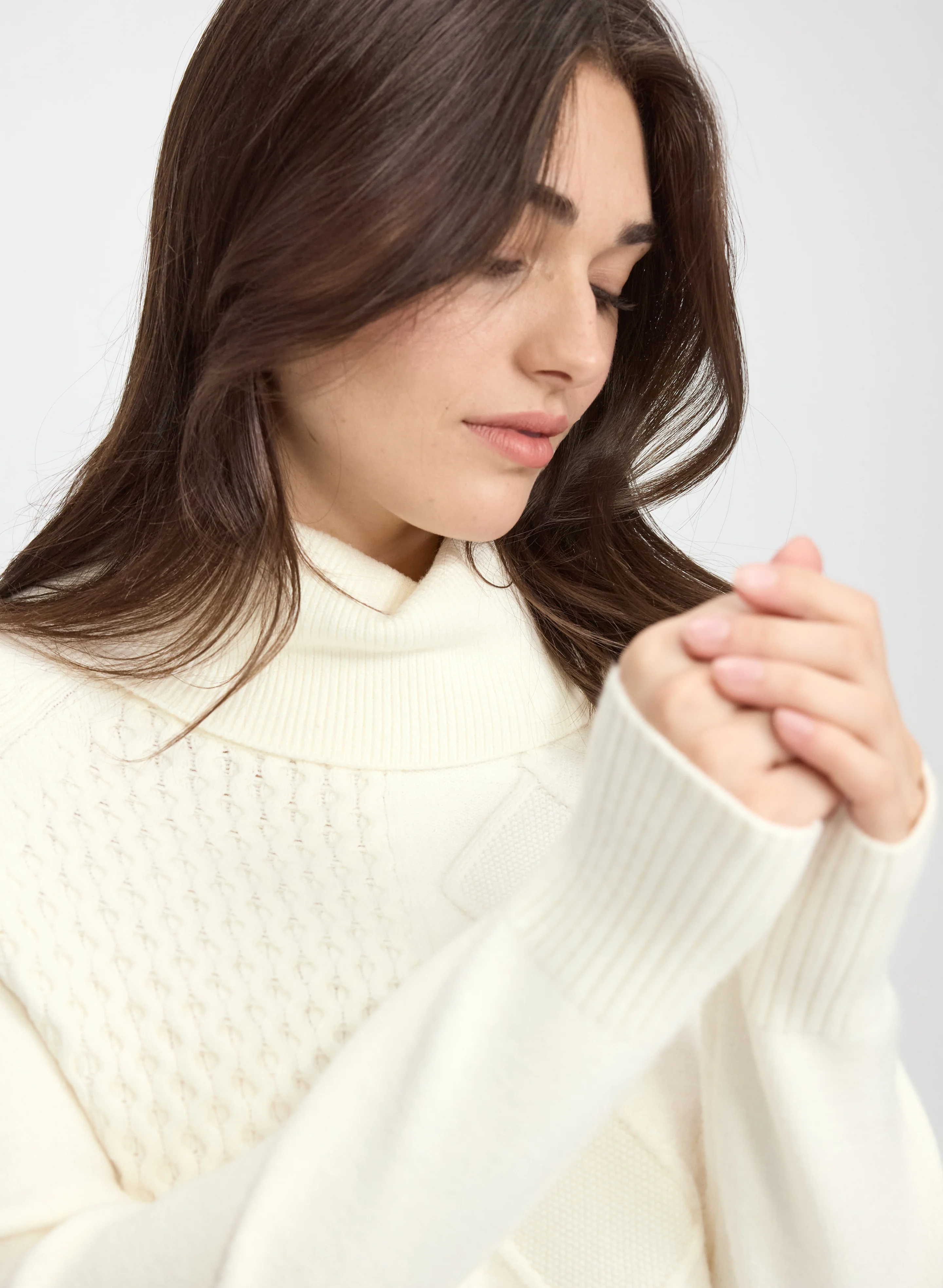 Mixed Knit Pullover - Image 2