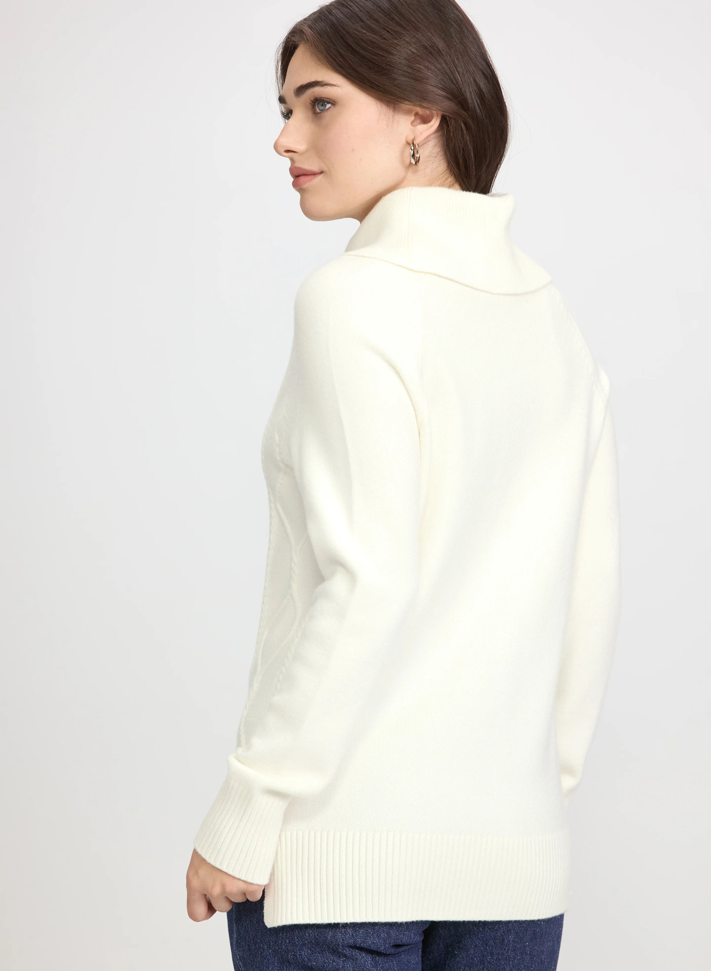 Mixed Knit Pullover - Image 4