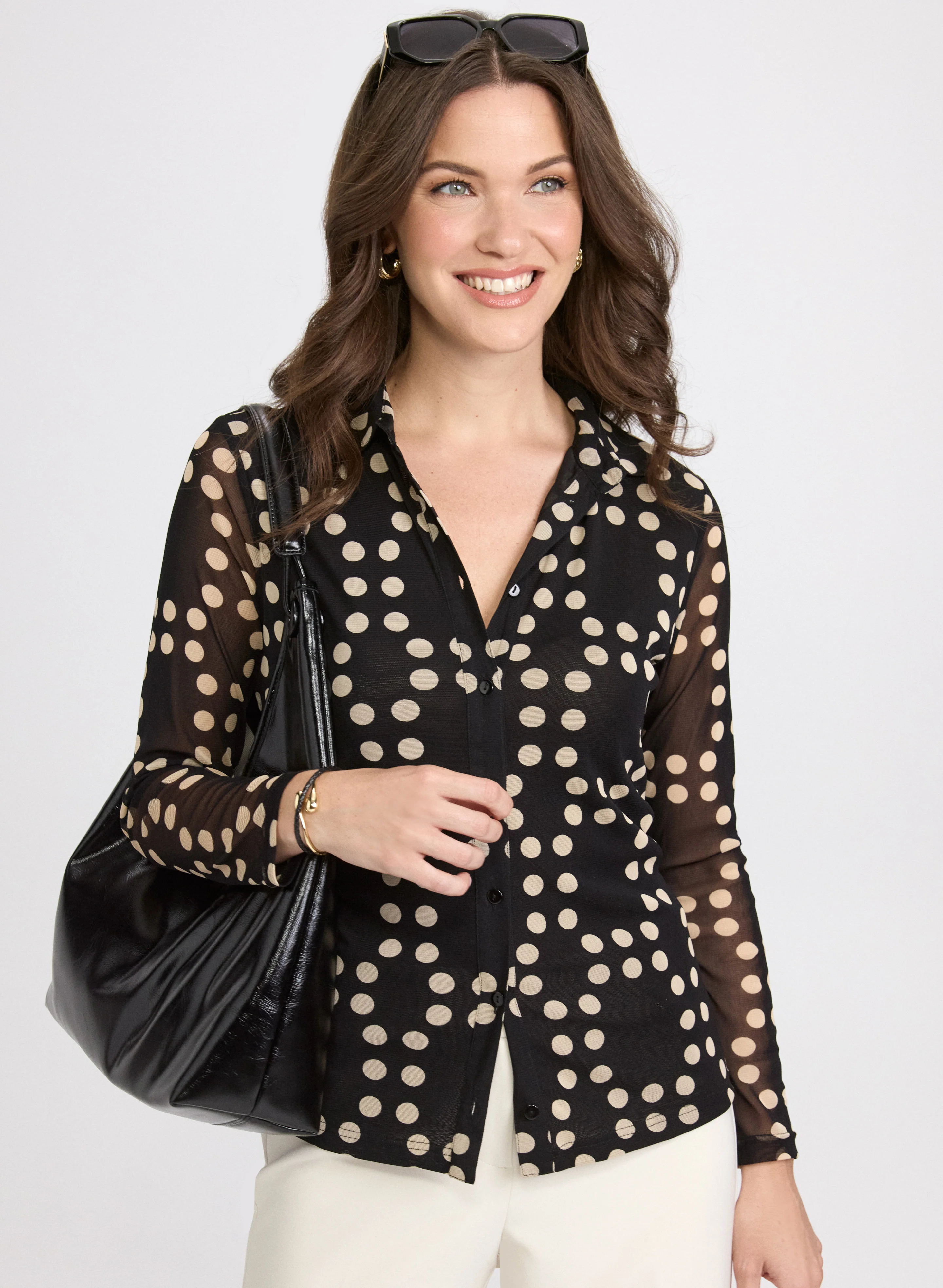 Mixed Polka Dot Top