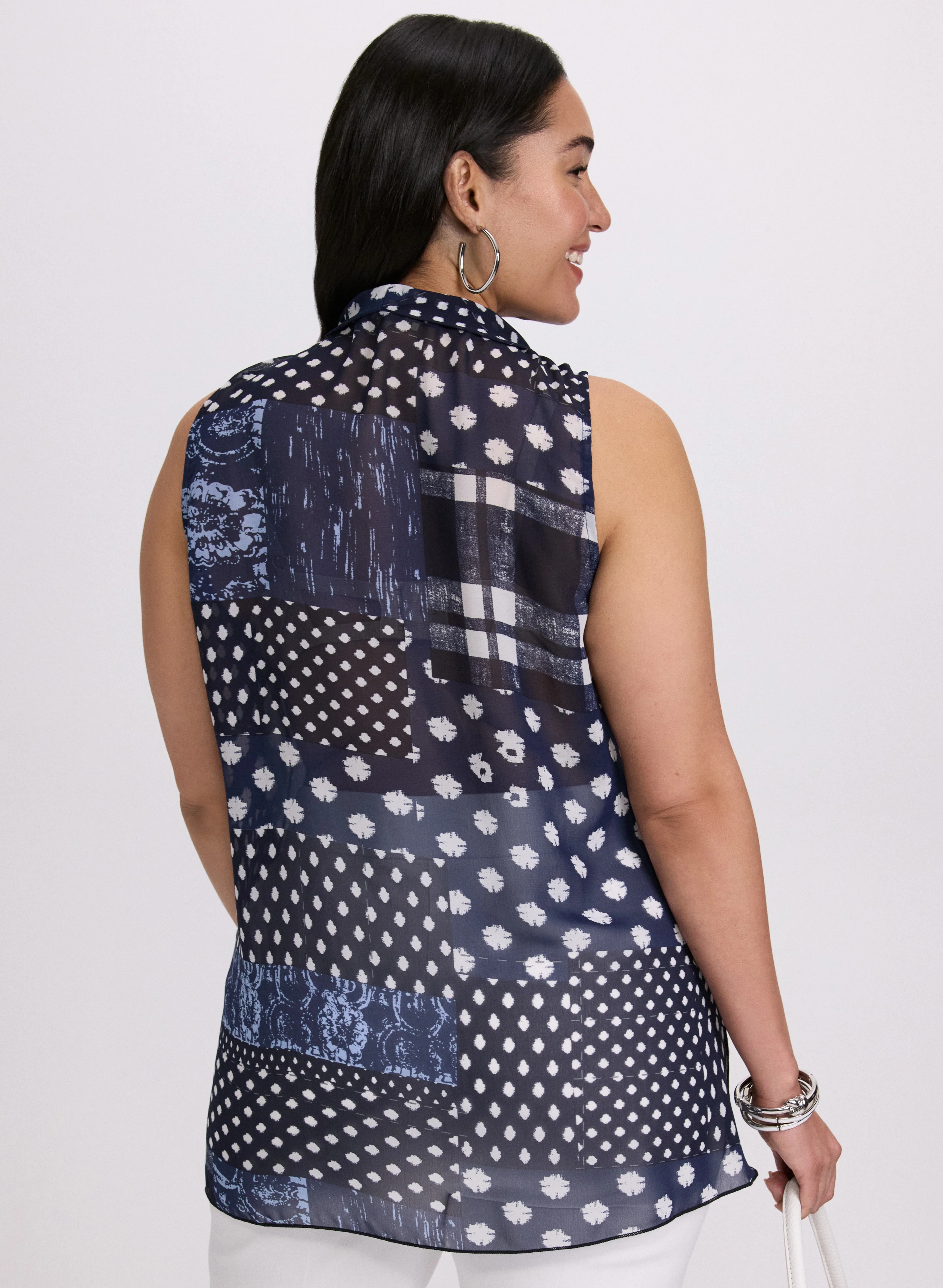 Mixed Print Blouse - Image 4