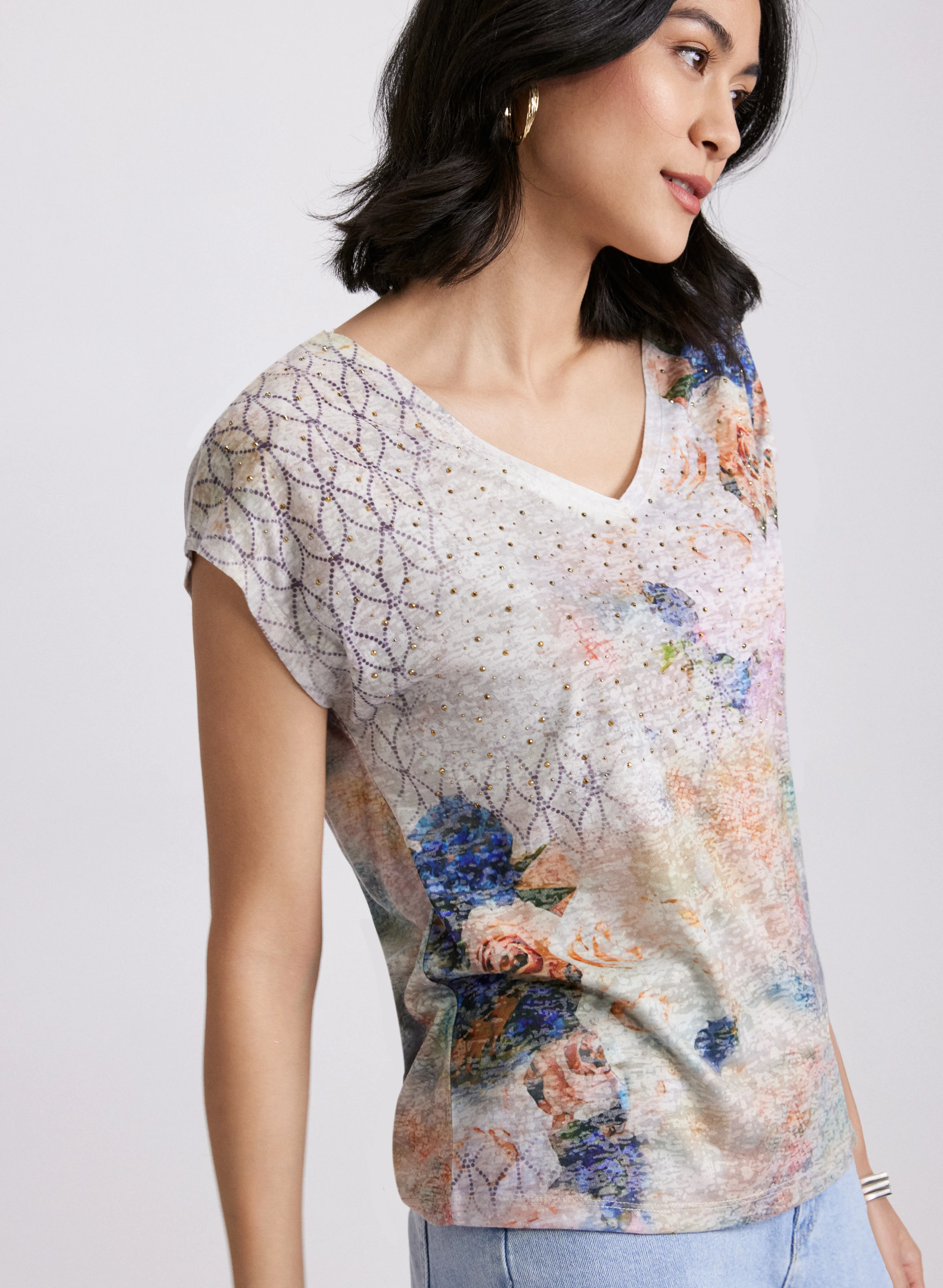 Mixed Print T-Shirt - Image 5