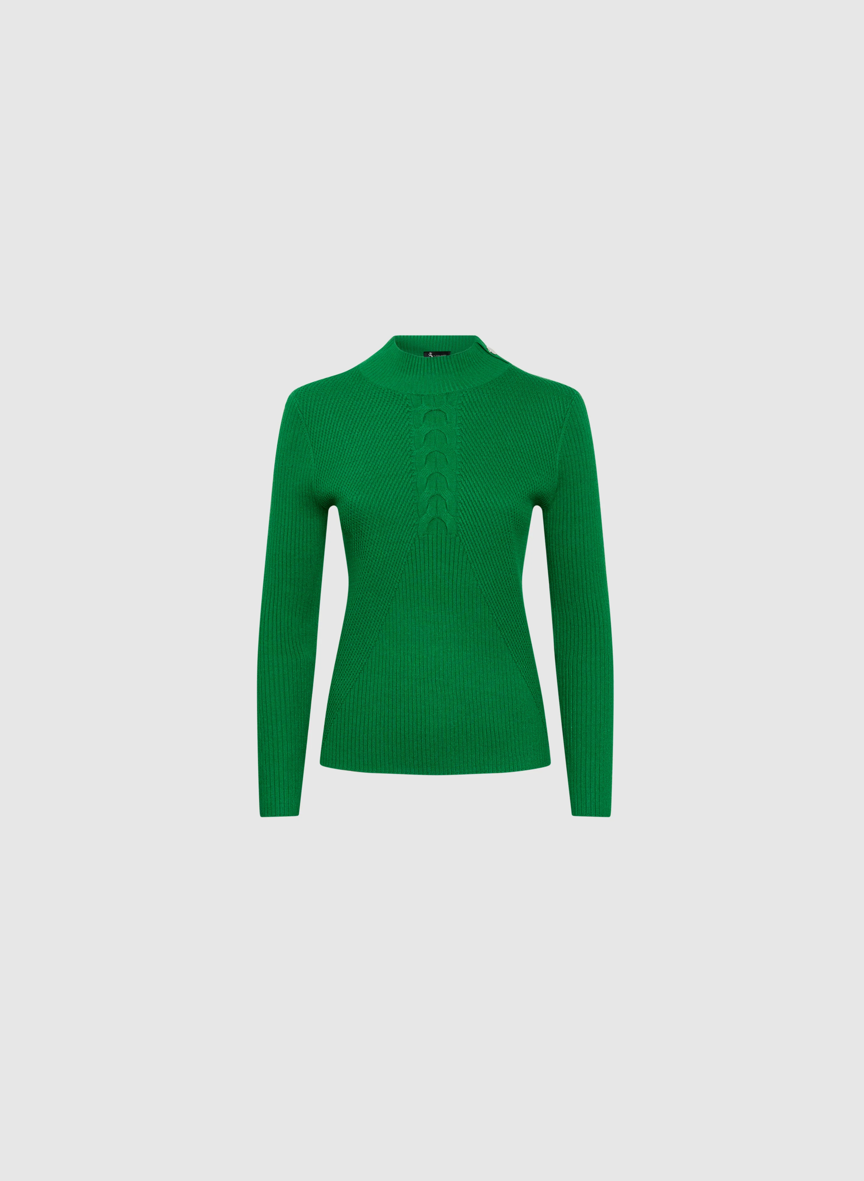 Mock Neck Cable Stitch Sweater - Image 6