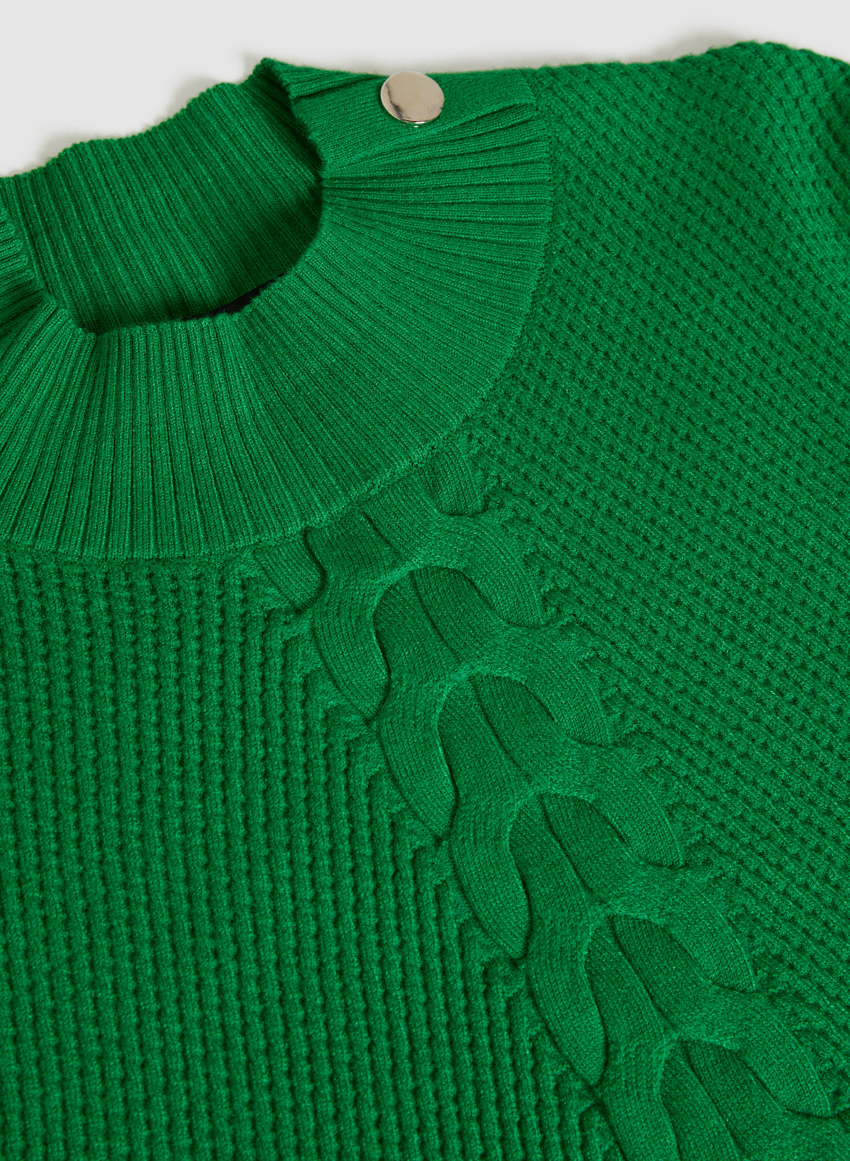 Mock Neck Cable Stitch Sweater - Image 7