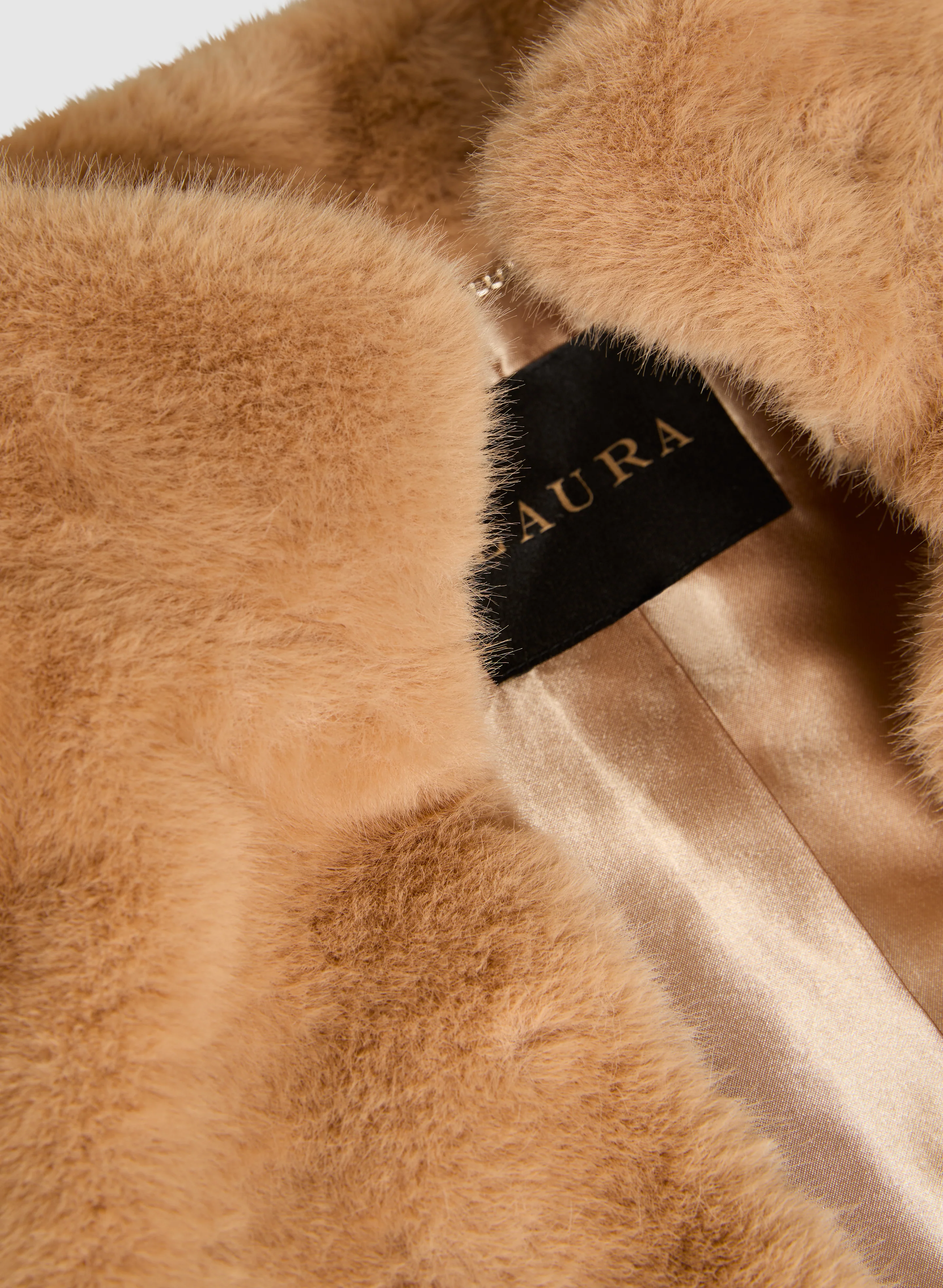 Mock Neck Faux Fur Cape - Image 7