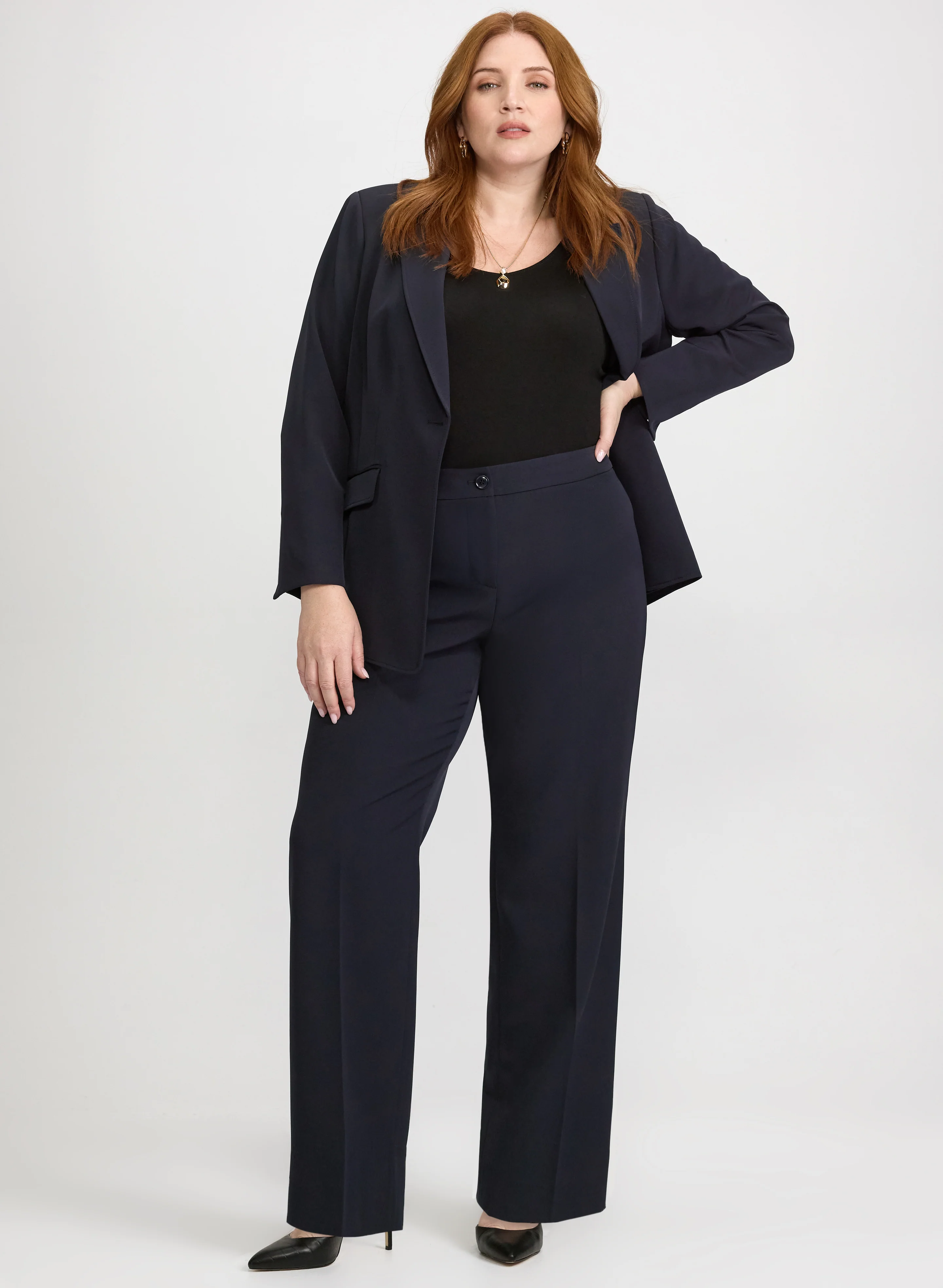 Notched Lapel Suiting Jacket & Lily Straight-Leg Pants