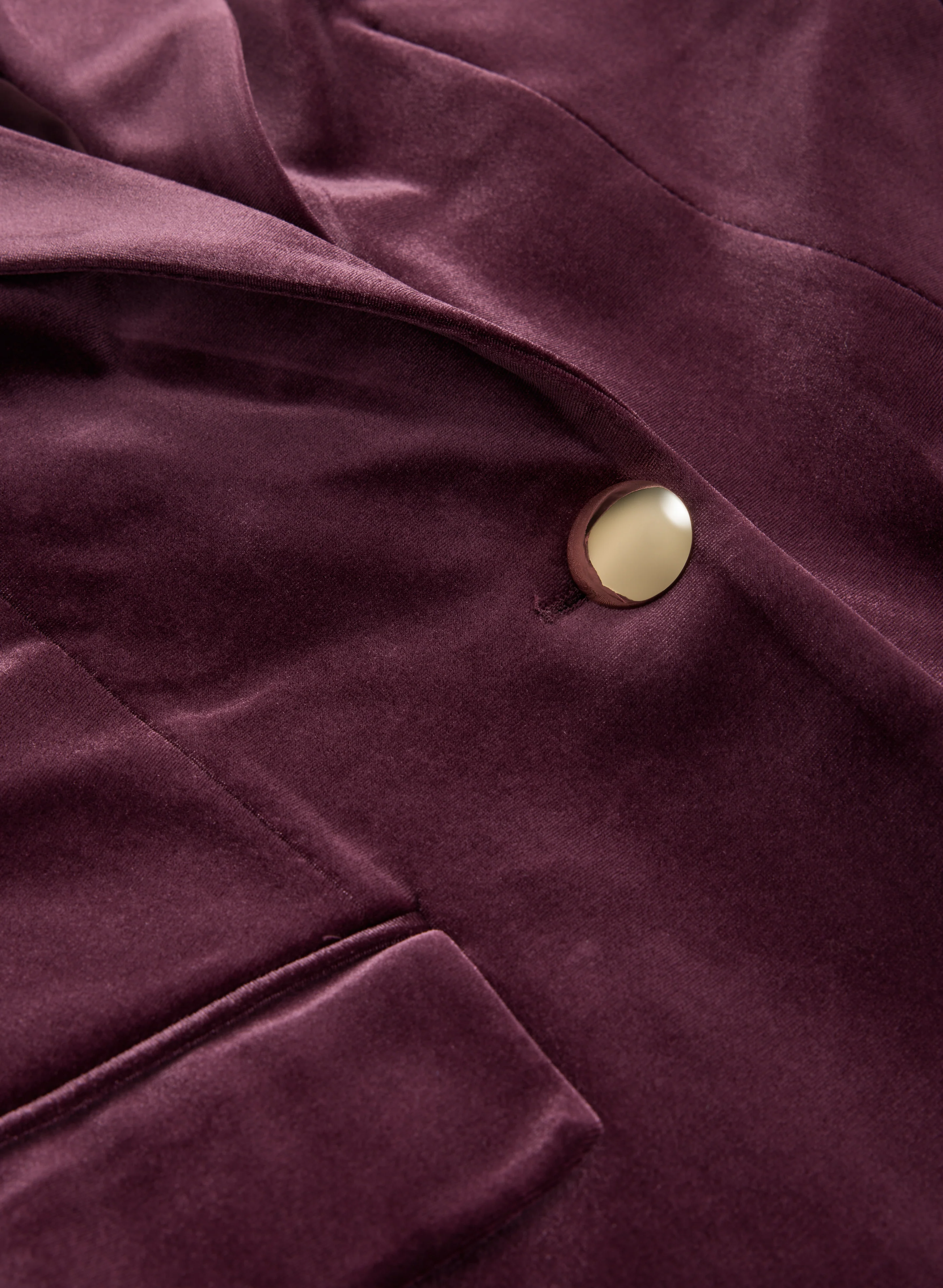 Notched Lapel Velvet Blazer - Image 8