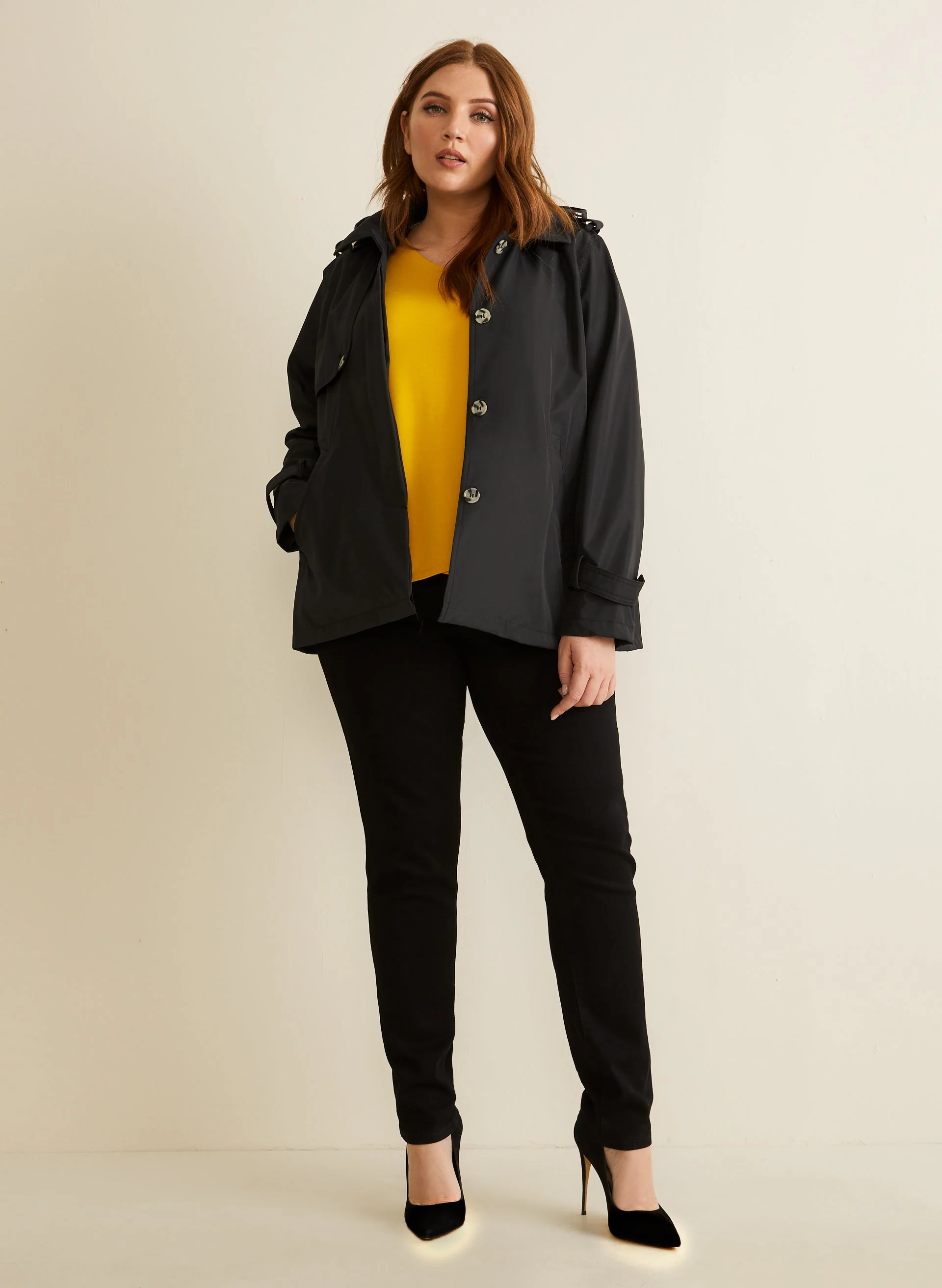 Novelti - Hooded A-Line Coat - Image 3