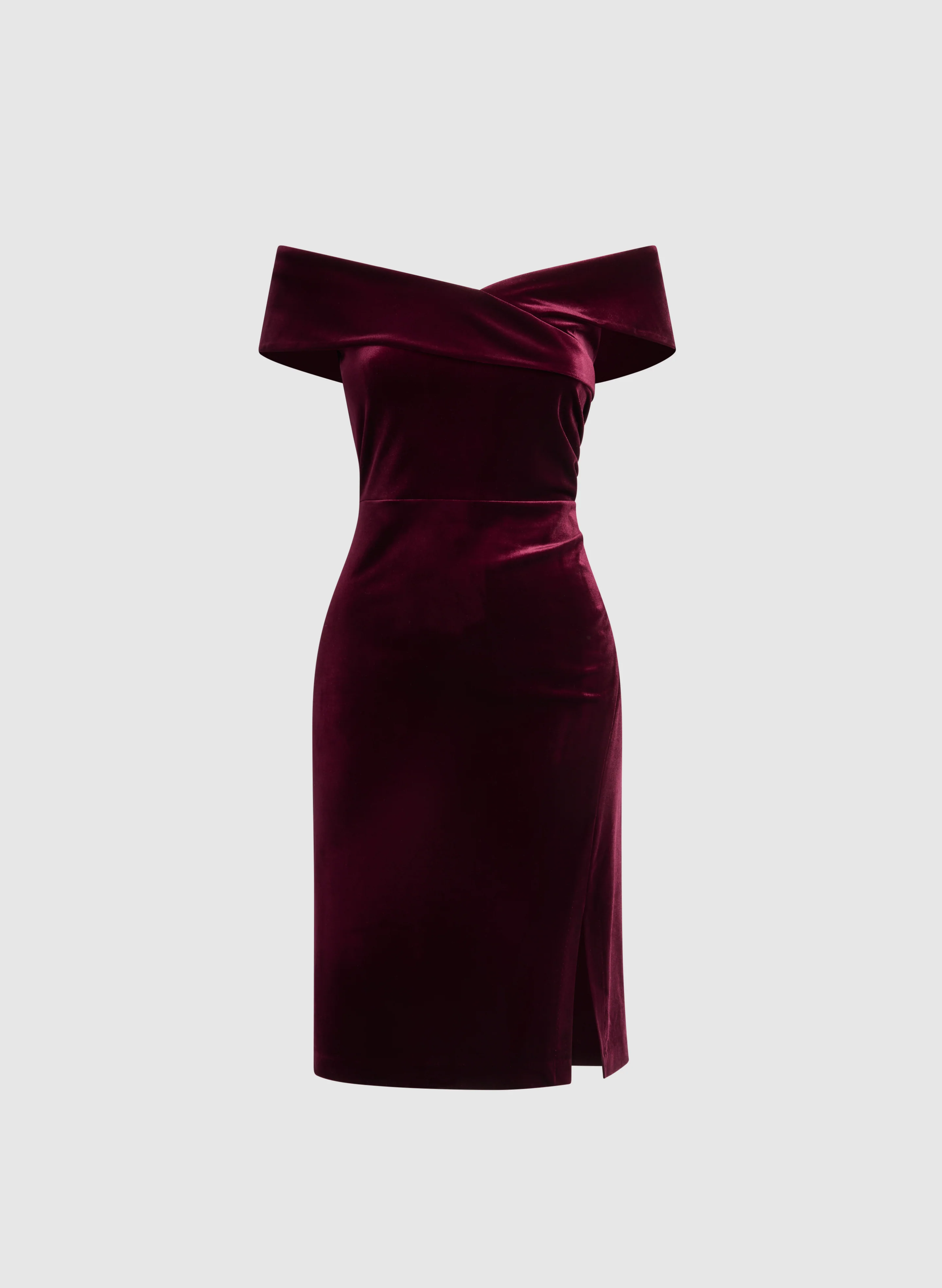 Off-The-Shoulder Velvet Dress - Image 5