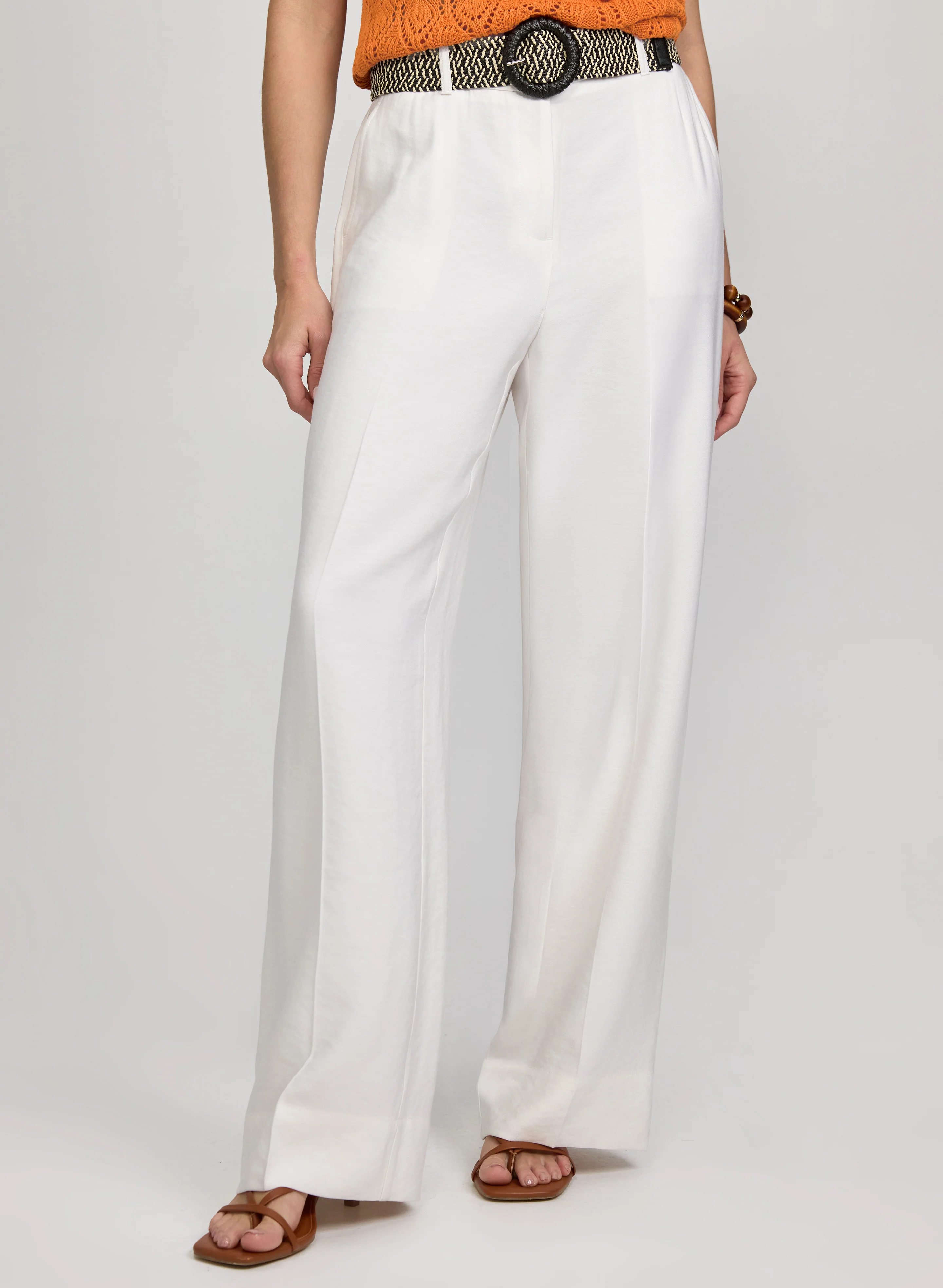 Olivia Belted Wide-Leg Pants