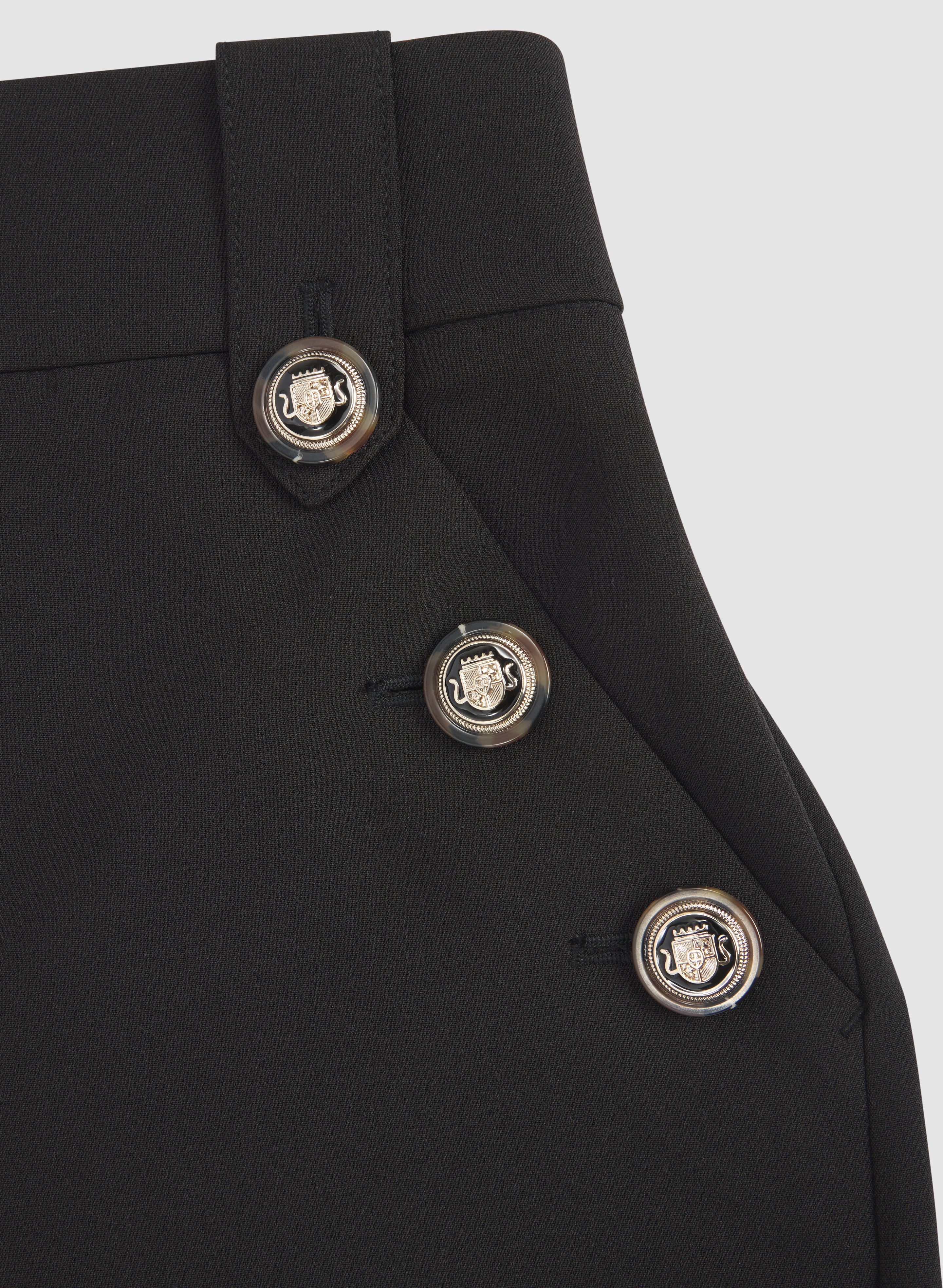 Olivia Embossed Button Wide-Leg Pants - Image 7
