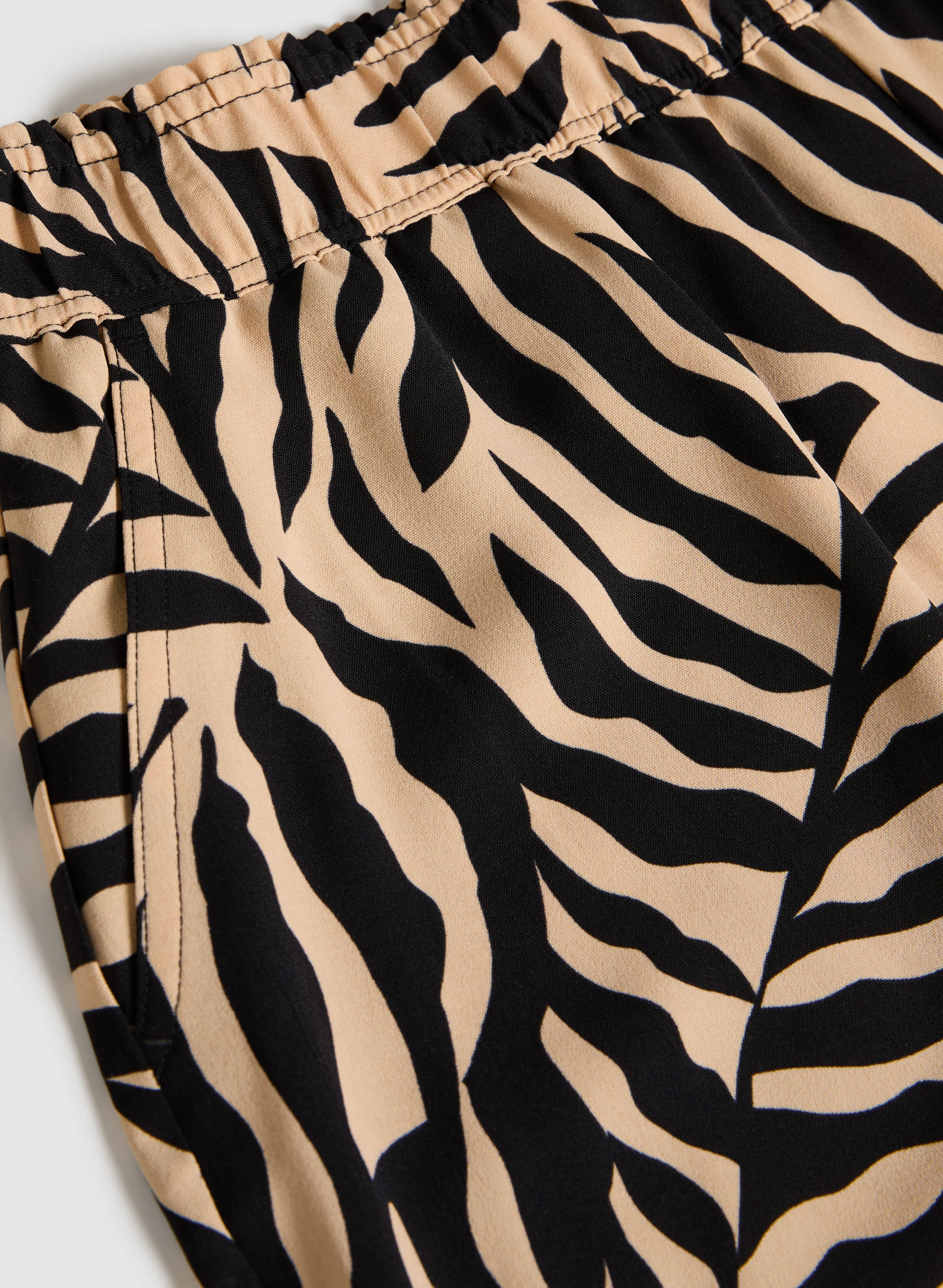 Olivia Palm Print Wide-Leg Pants - Image 7