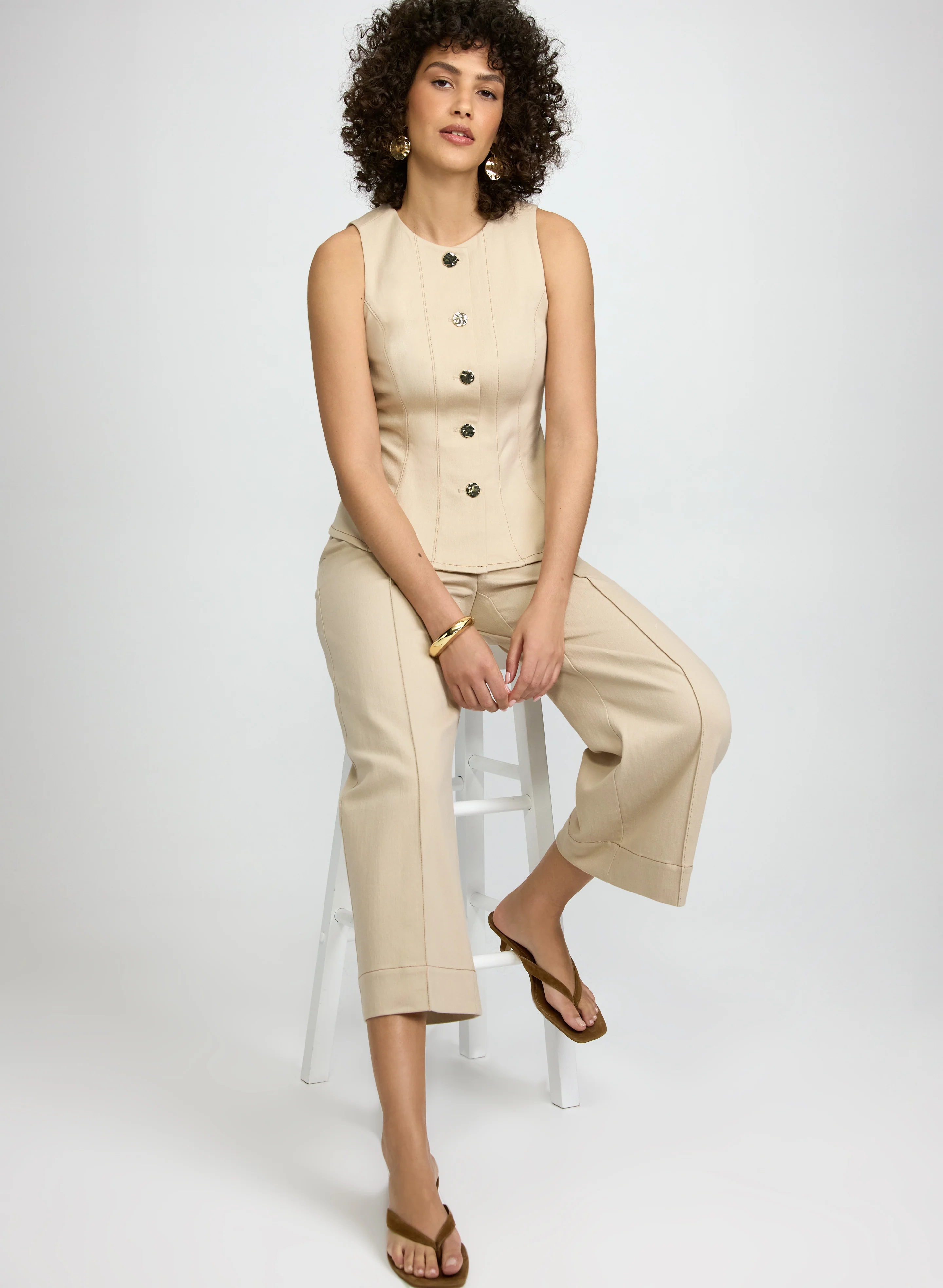 Olivia Pinched Seam Culotte Jeans - Image 7