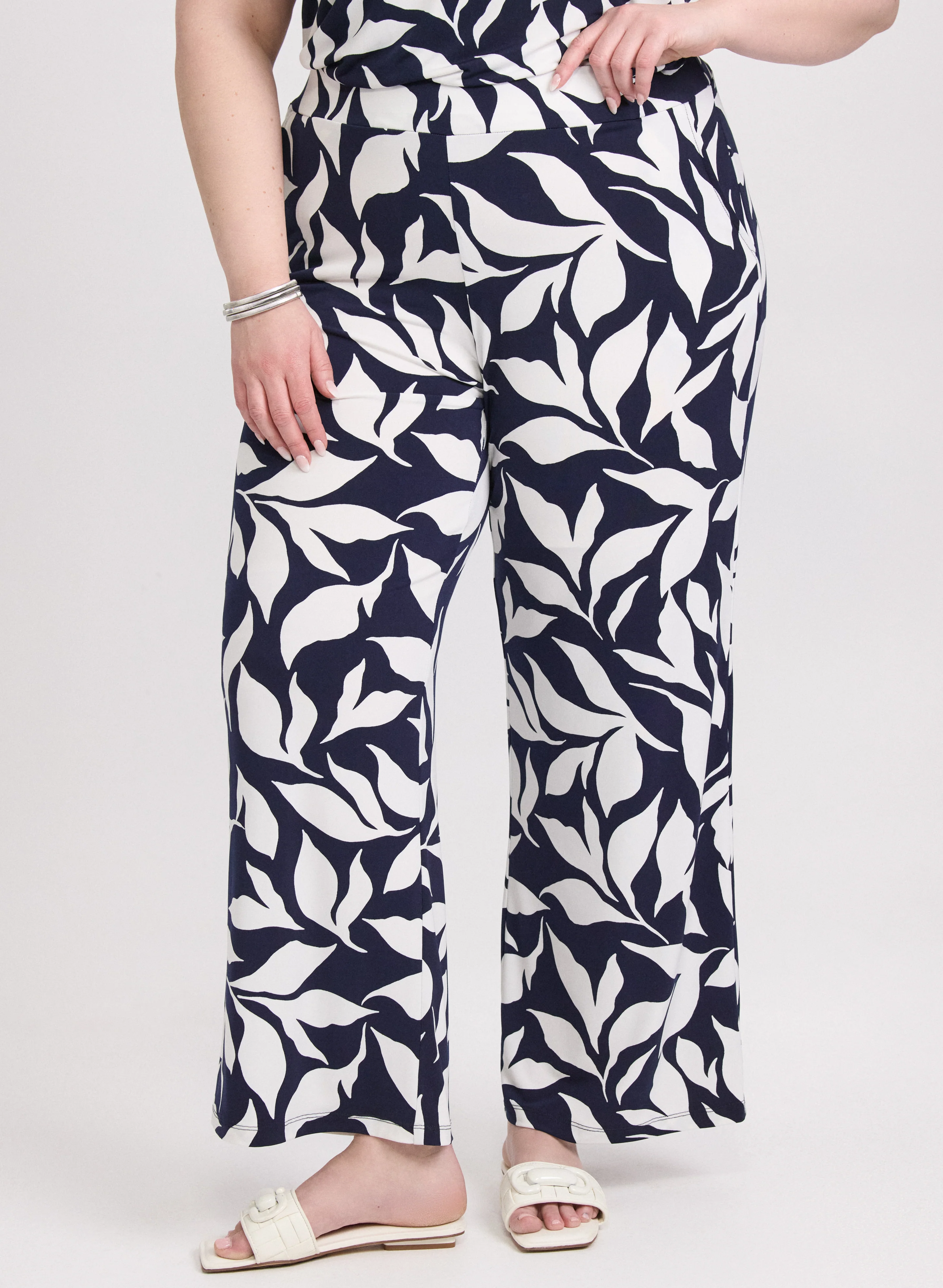 Olivia Printed Wide-Leg Pants