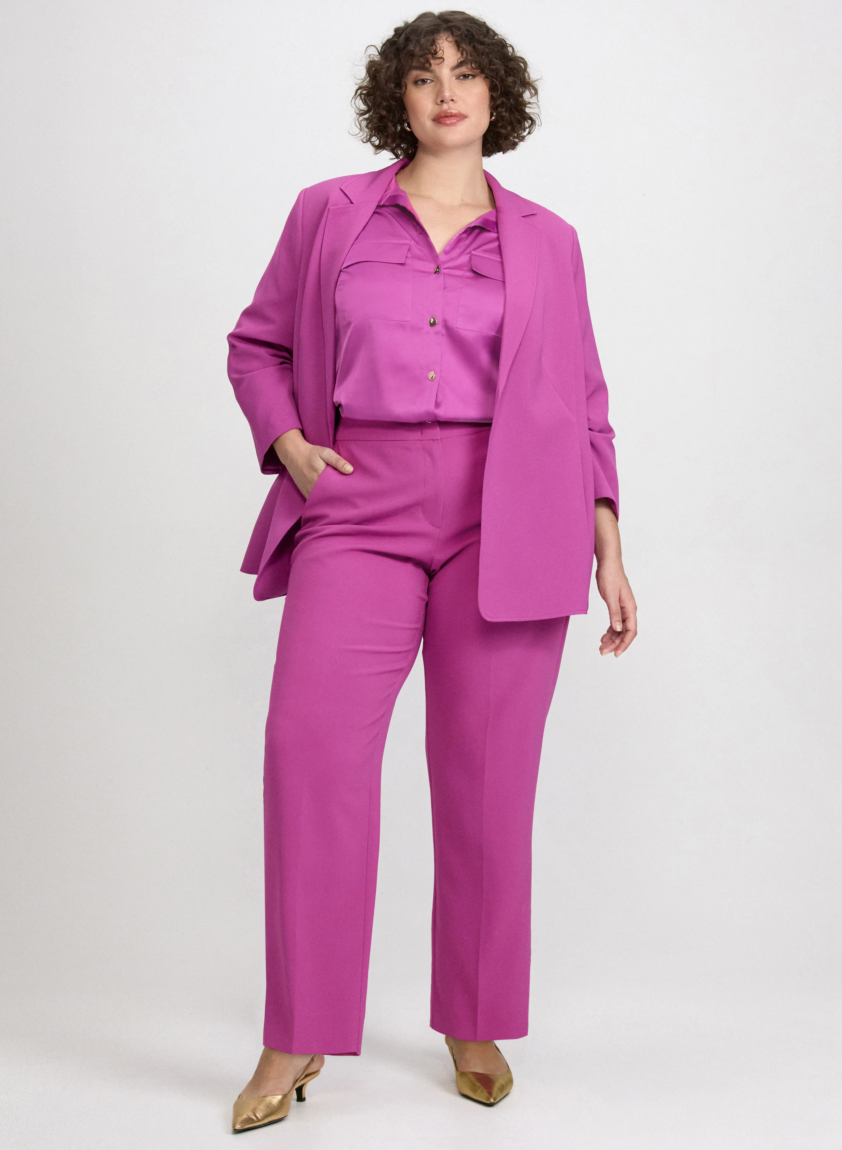 Olivia Twill Wide-Leg Pants - Image 5