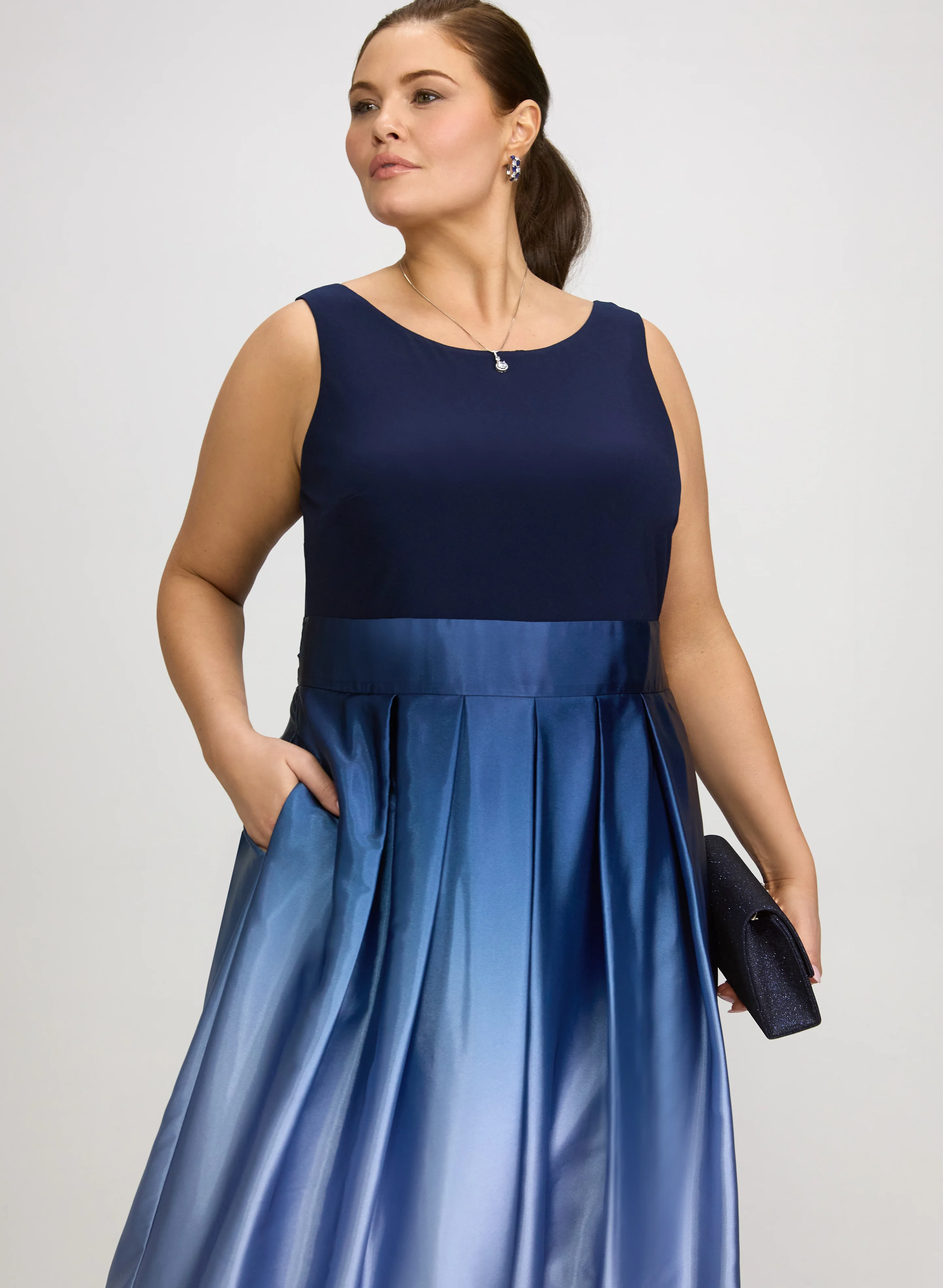 Ombre Charmeuse Dress - Image 4