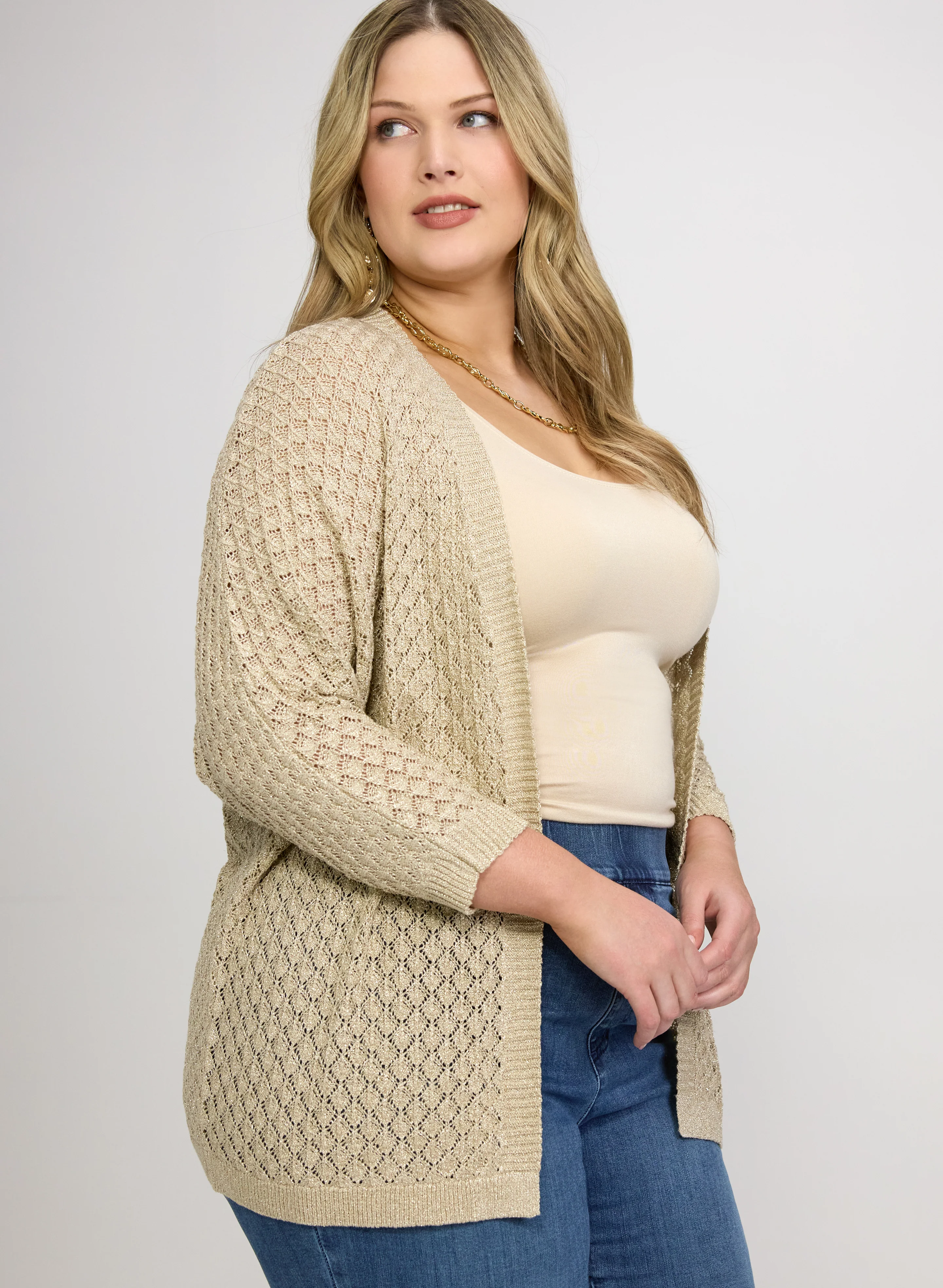 Open Knit Cardigan - Image 5