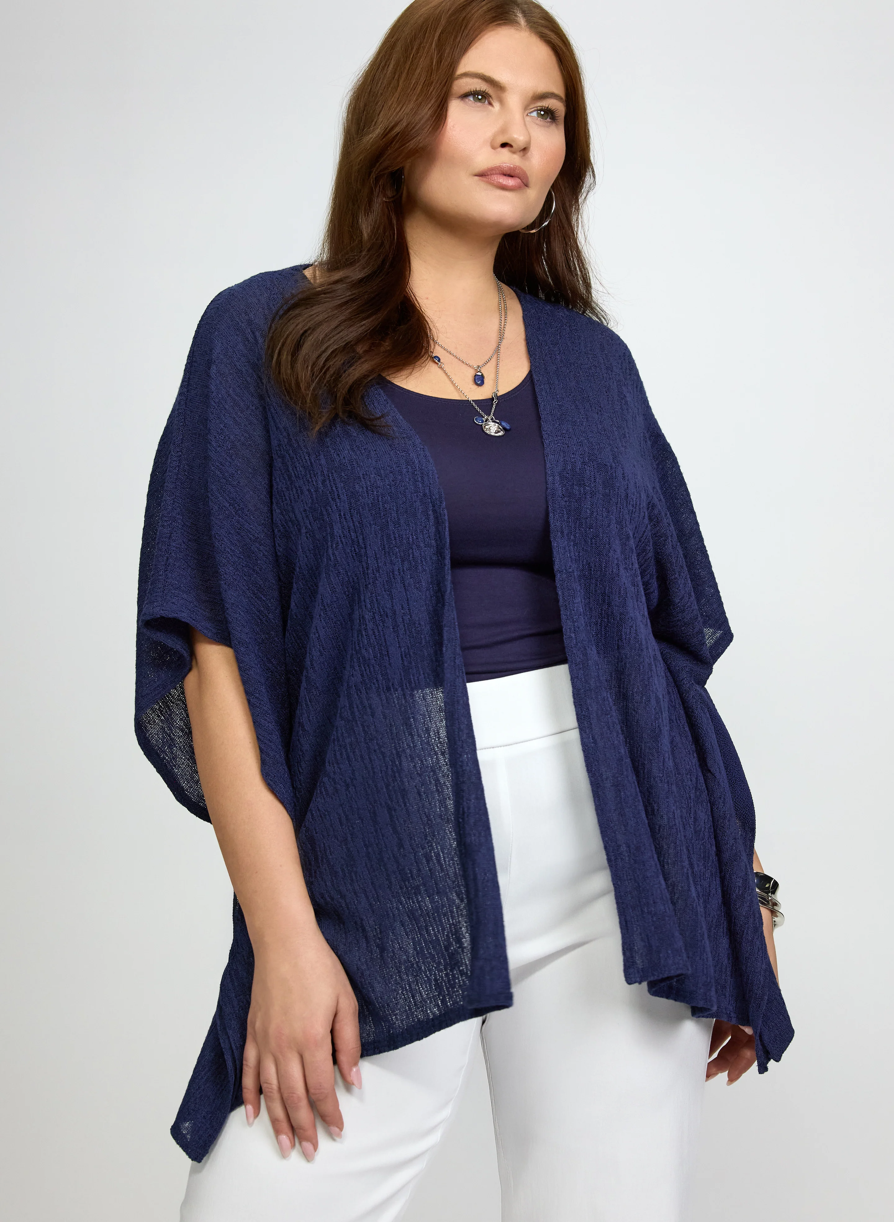 Open Melange Knit Cover-Up